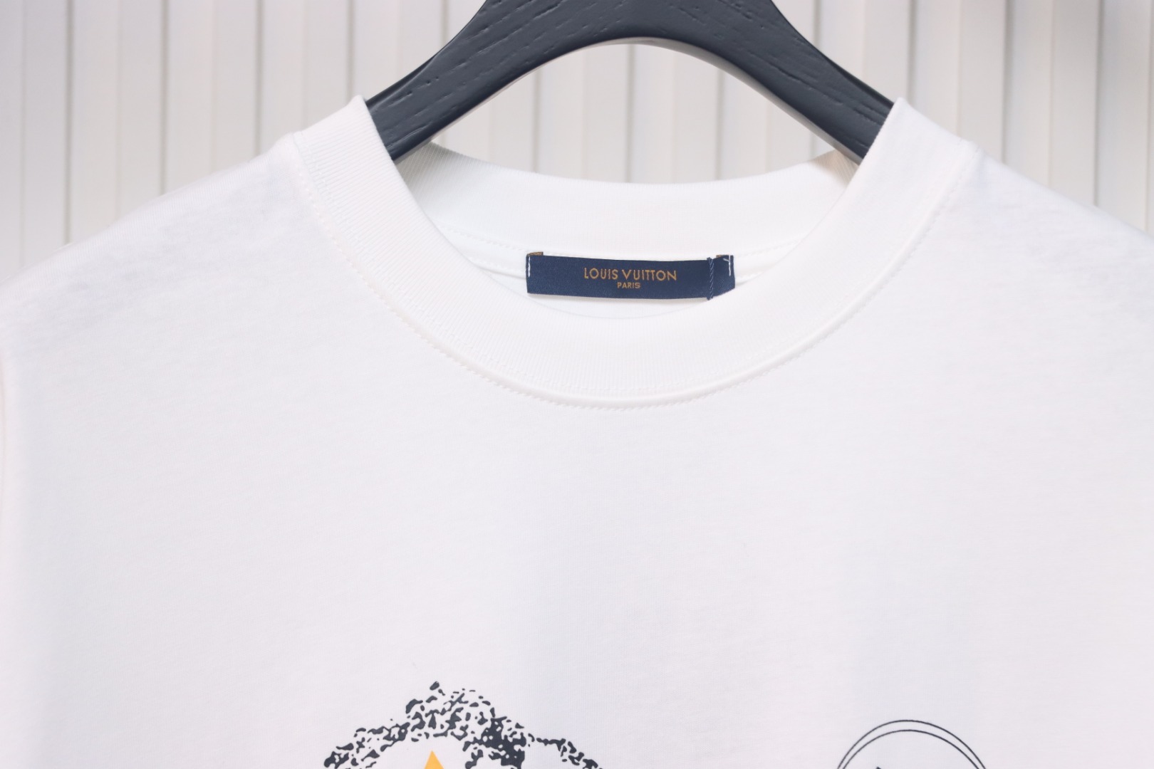 Louis Vuitton outdoor sketch brand letter logo printed short sleeve