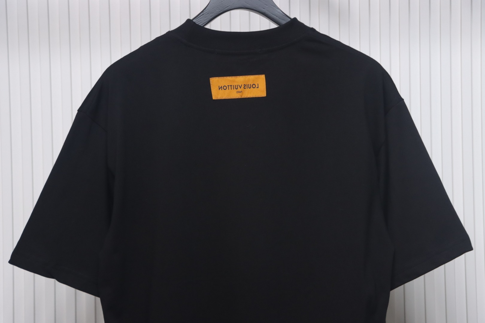 Louis Vuitton outdoor sketch brand letter logo printed short sleeve black