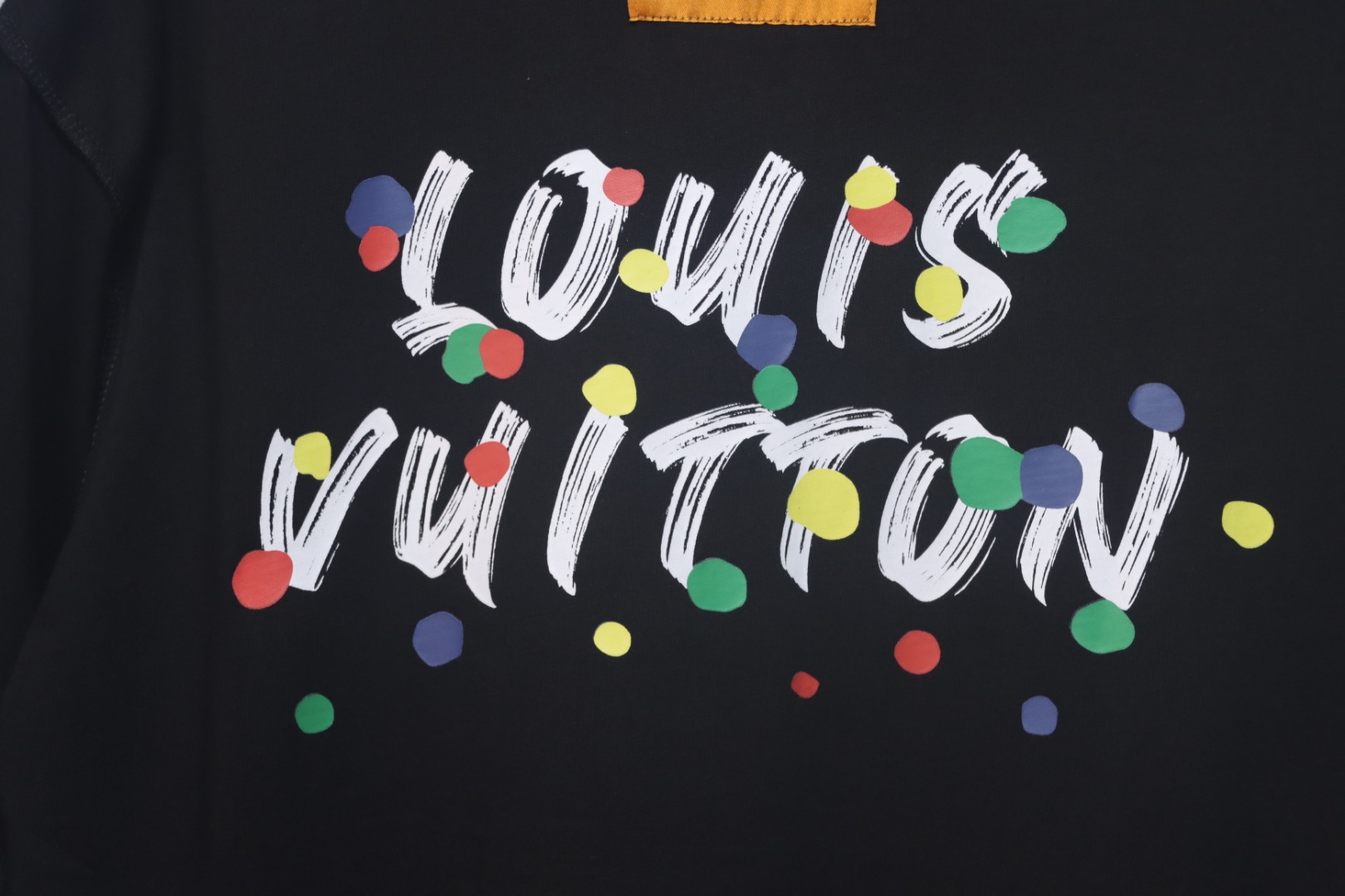 Louis Vuitton painted digital direct printing short sleeve black