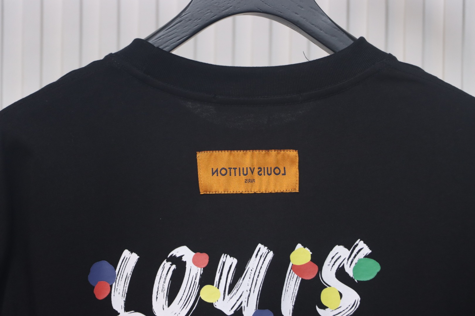 Louis Vuitton painted digital direct printing short sleeve black