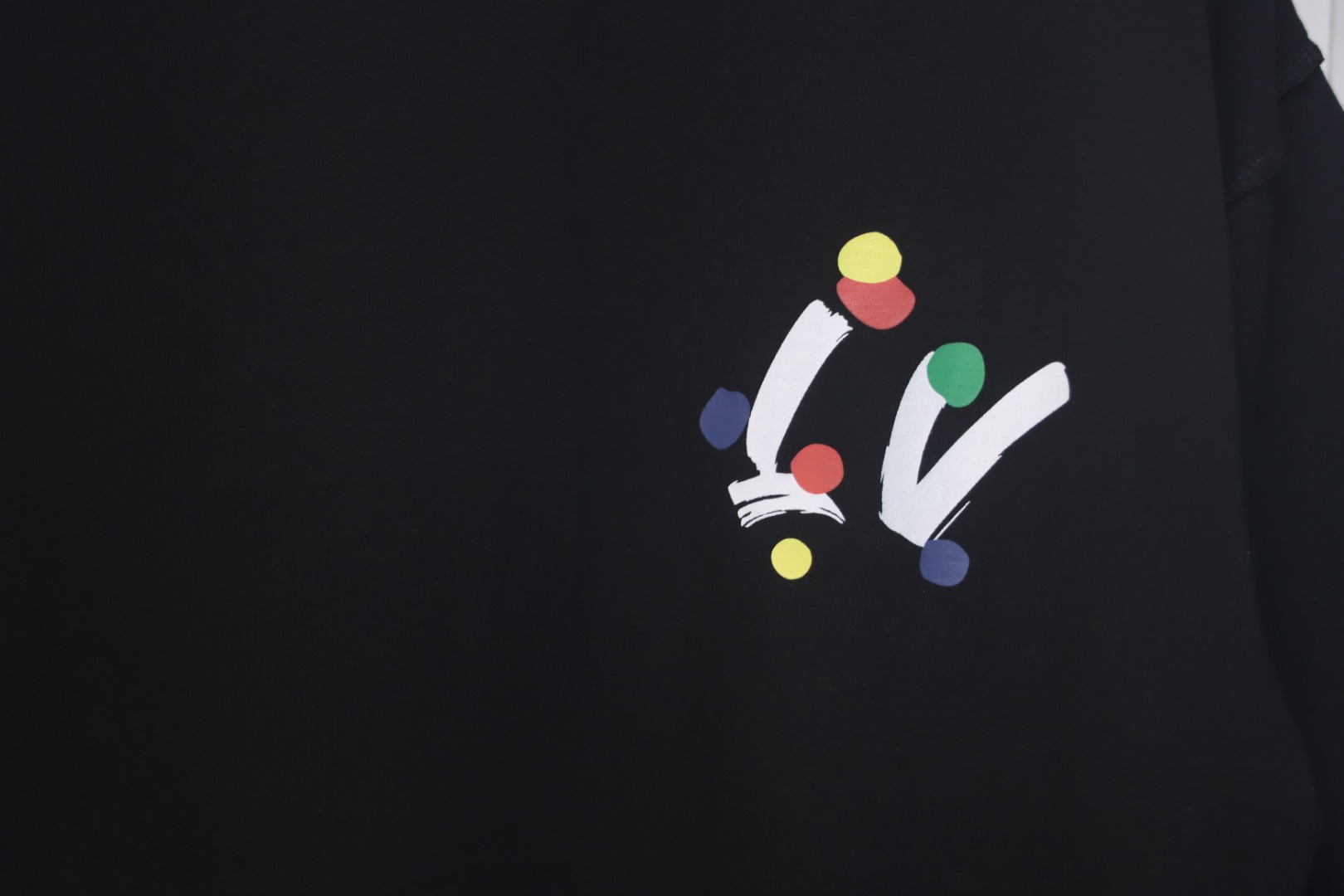 Louis Vuitton painted digital direct printing short sleeve black