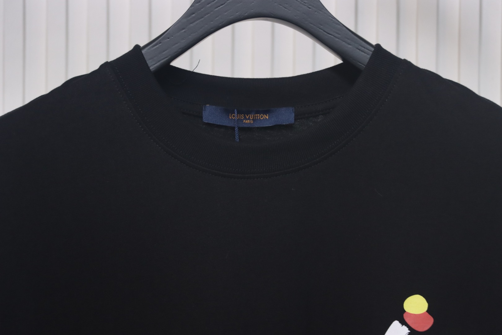 Louis Vuitton painted digital direct printing short sleeve black