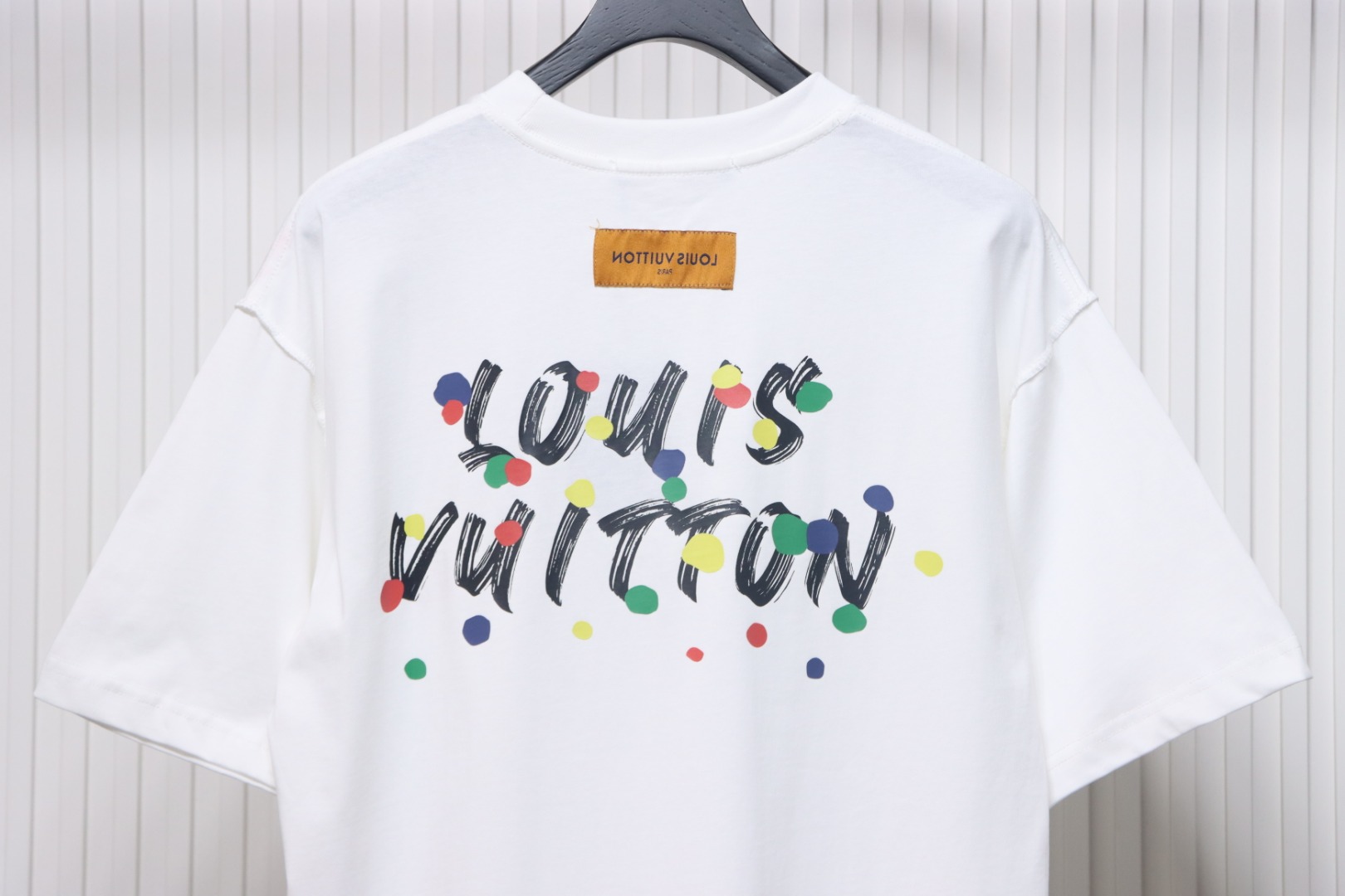 Louis Vuitton painted digital direct printing short sleeve White