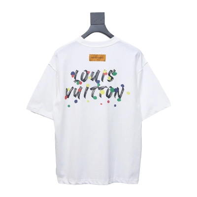 Louis Vuitton painted digital direct printing short sleeve White 02