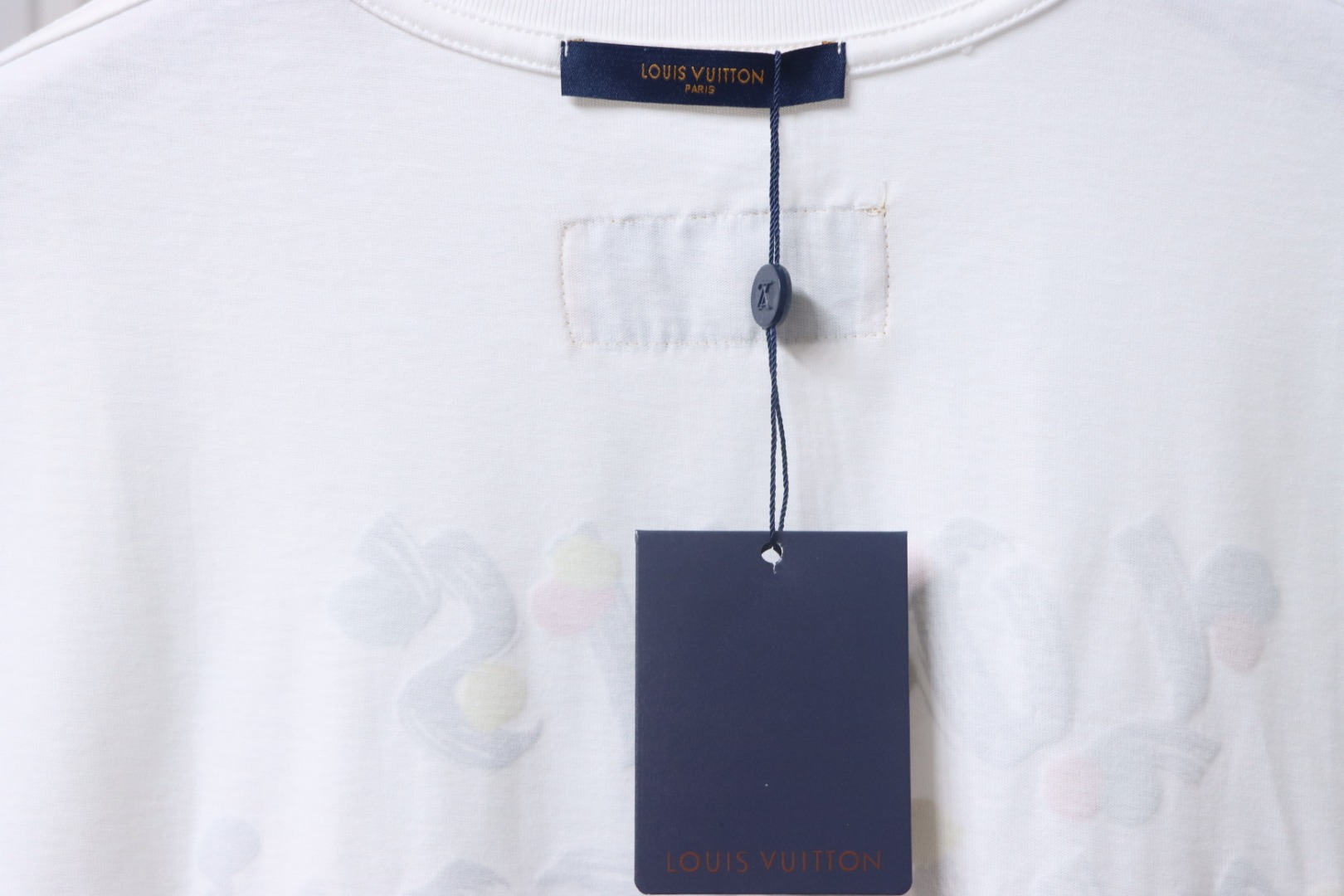 Louis Vuitton painted digital direct printing short sleeve White