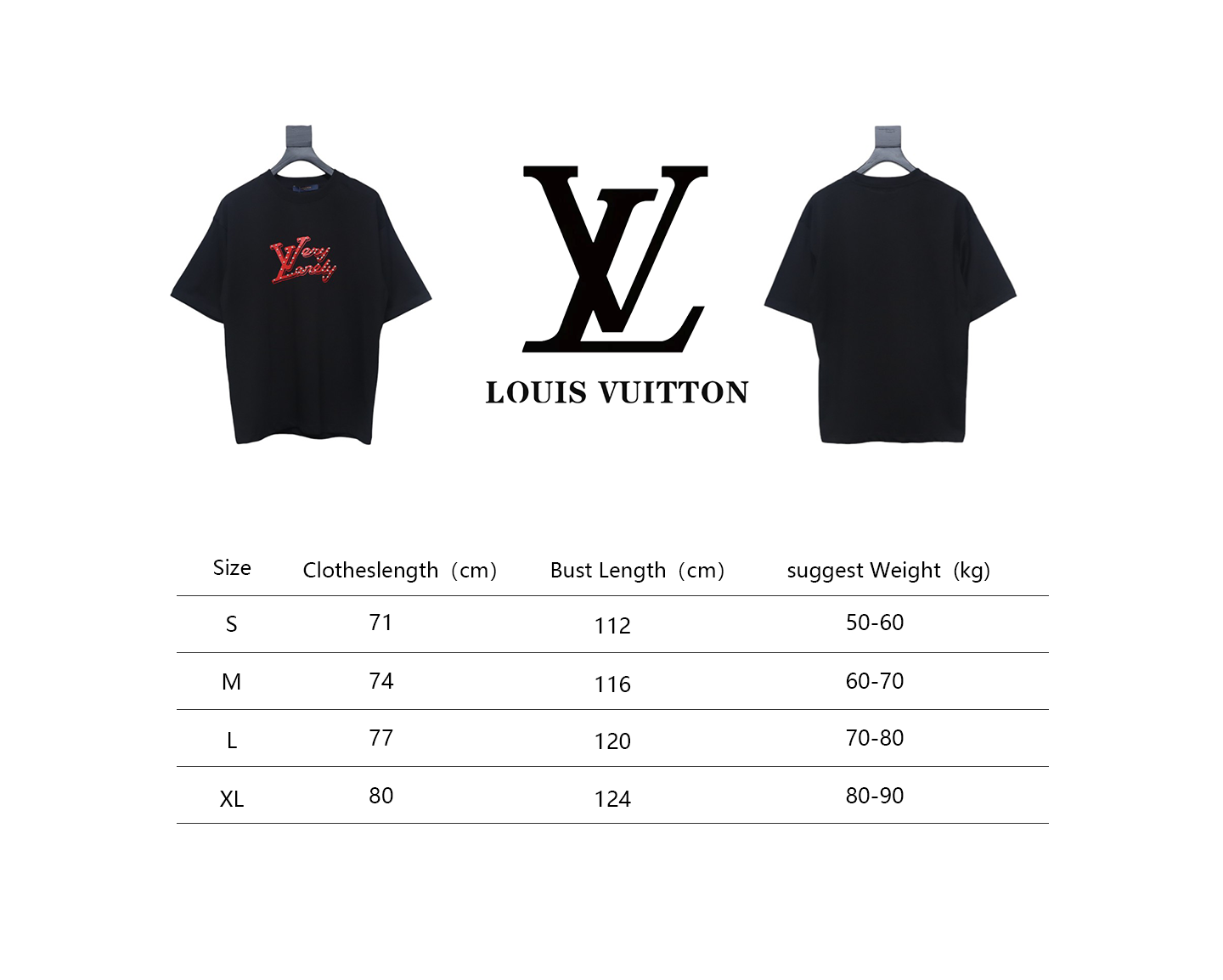 Louis Vuitton spotted red hollow print short sleeve black