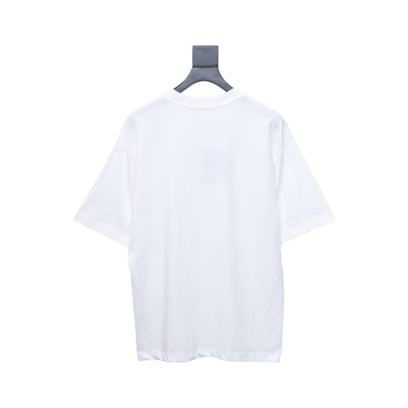 Louis Vuitton spotted red hollow print short sleeve white