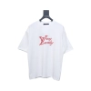 Louis Vuitton spotted red hollow print short sleeve white