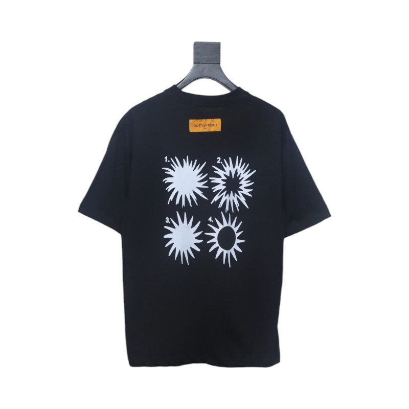Louis Vuitton sun logo print short sleeve black