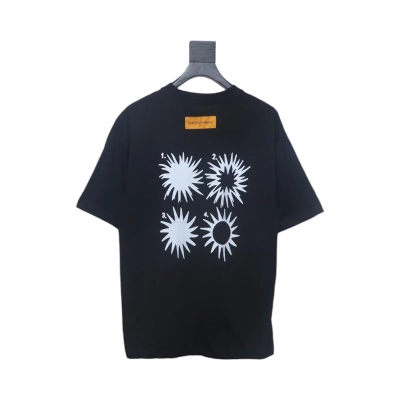 Louis Vuitton sun logo print short sleeve black 01