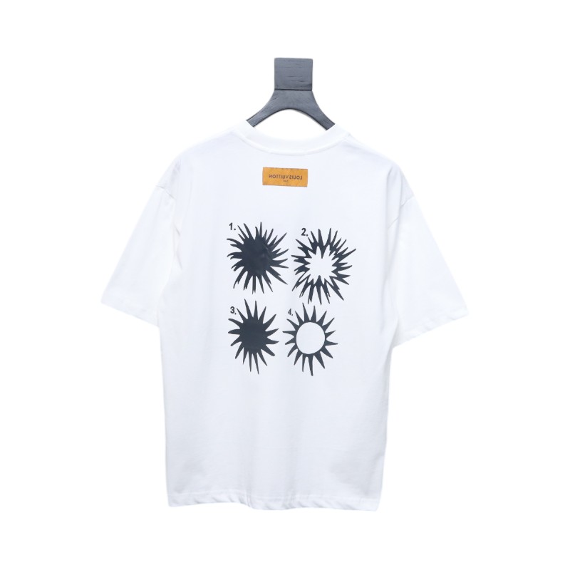 Louis Vuitton sun logo print short sleeve bWhite