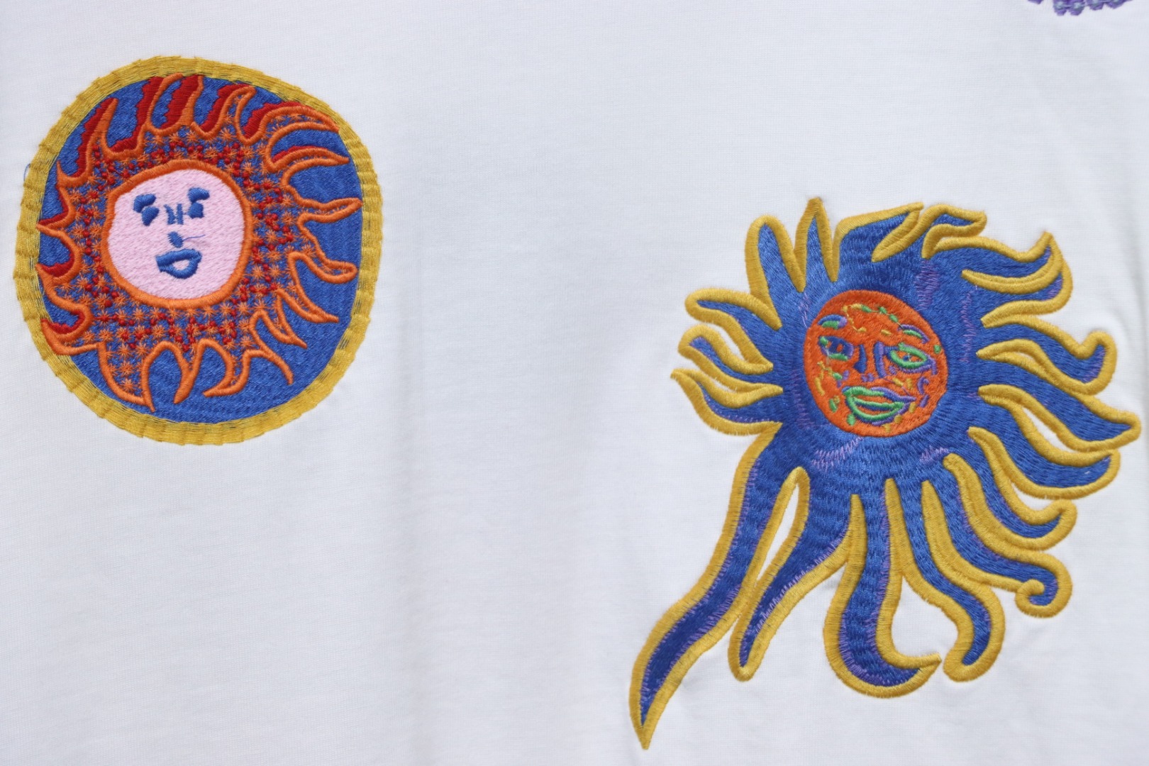 Louis Vuitton Sunfish Embroidered Couple Short Sleeve T-Shirt