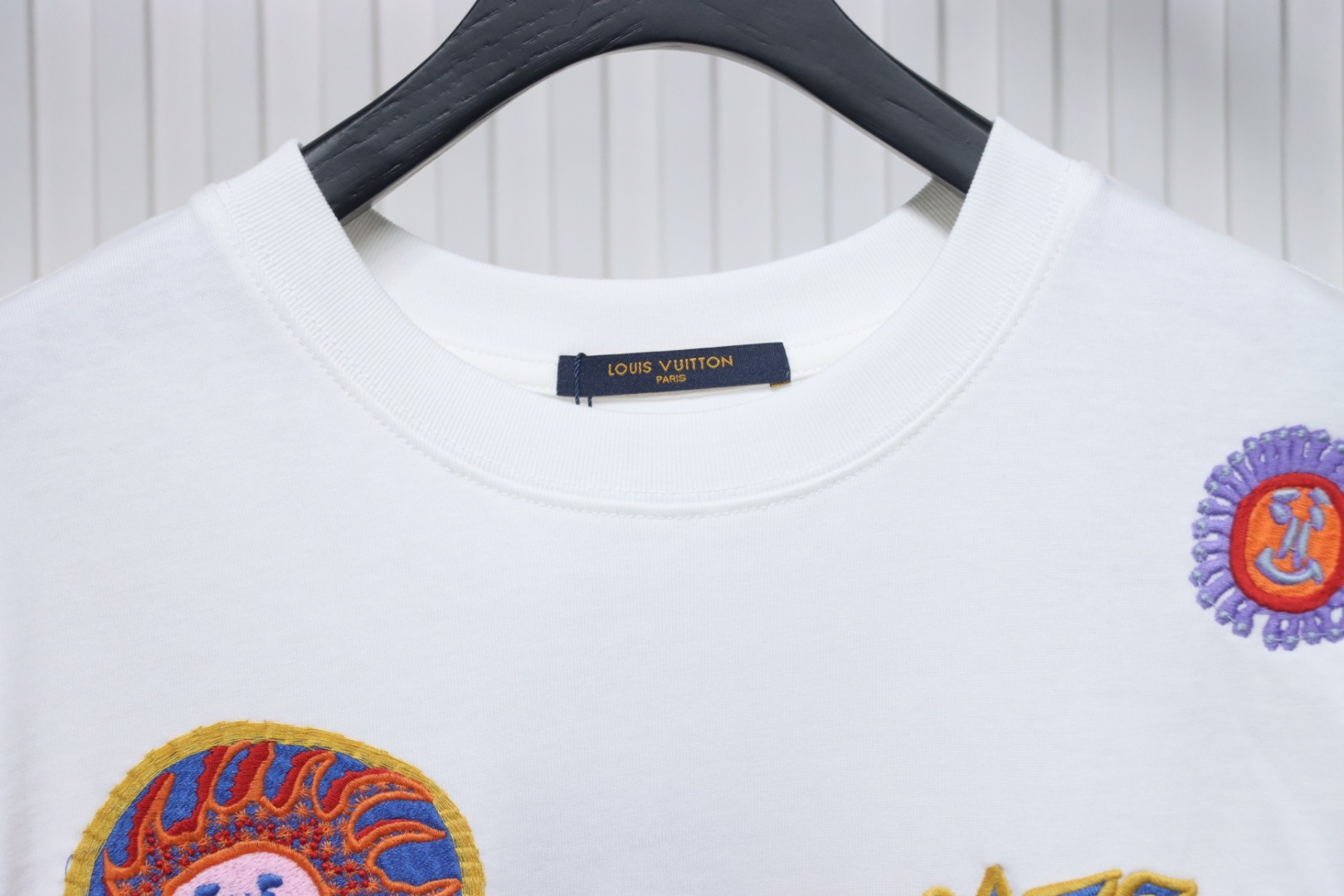 Louis Vuitton Sunfish Embroidered Couple Short Sleeve T-Shirt