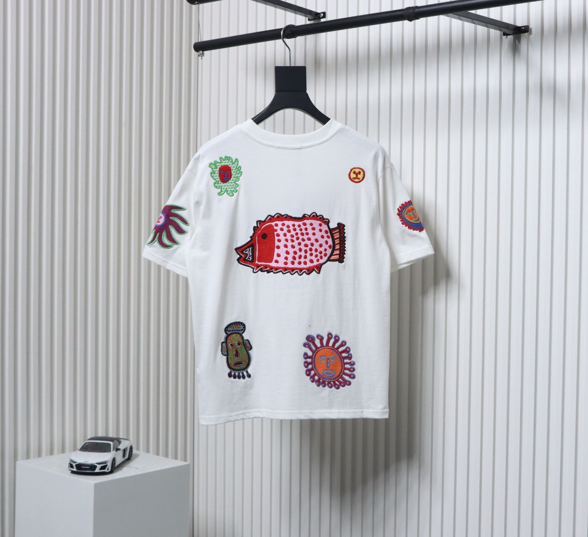 Louis Vuitton Sunfish Embroidered Couple Short Sleeve T-Shirt