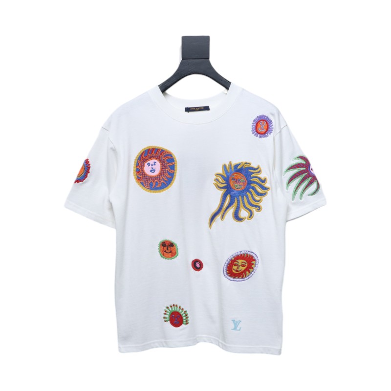 Louis Vuitton Sunfish Embroidered Couple Short Sleeve T-Shirt