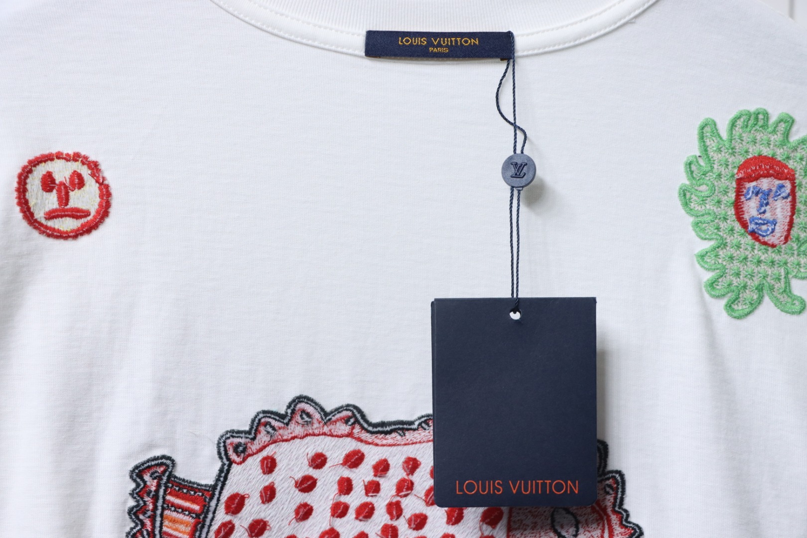 Louis Vuitton Sunfish Embroidered Couple Short Sleeve T-Shirt
