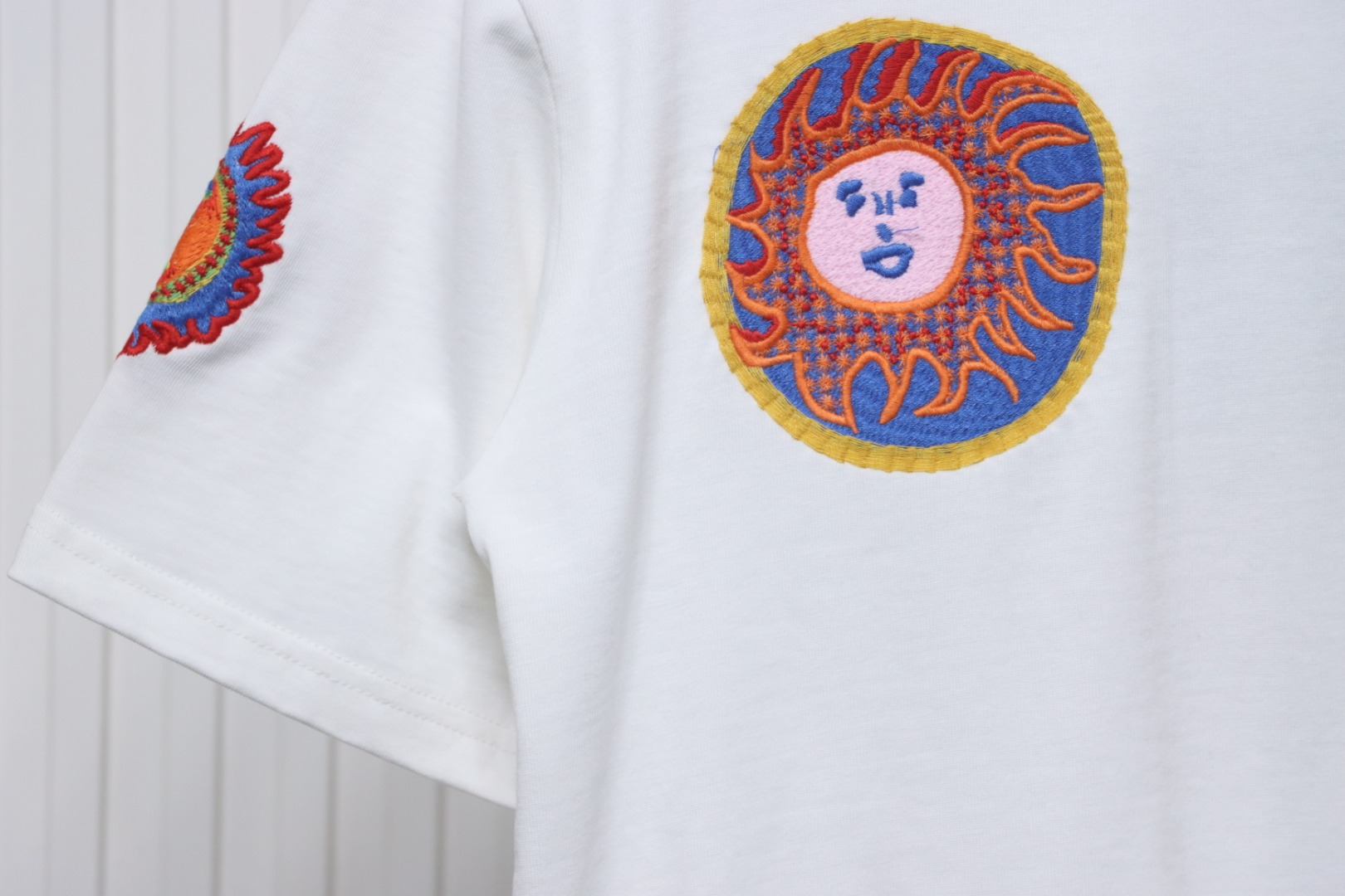 Louis Vuitton Sunfish Embroidered Couple Short Sleeve T-Shirt