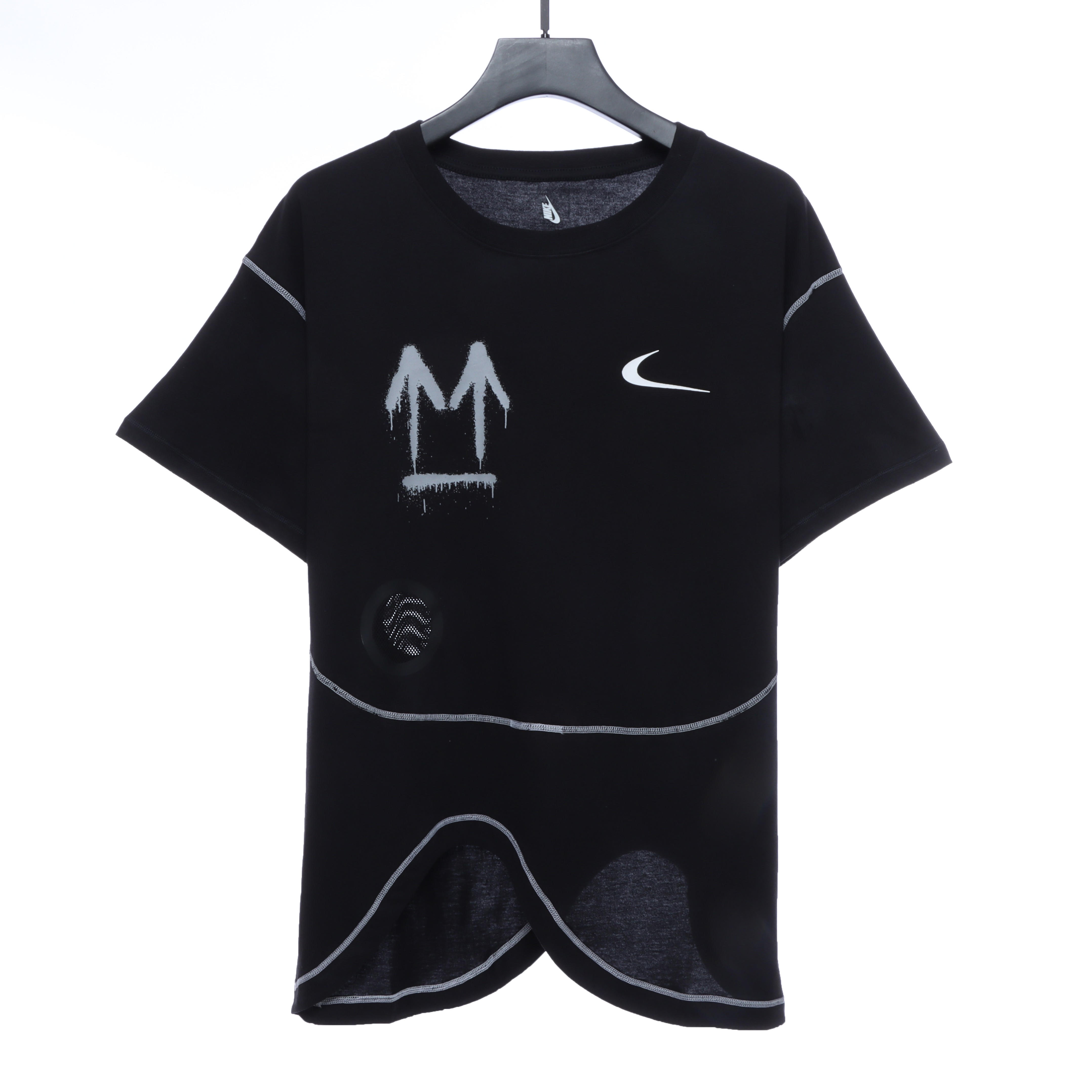 Nike co-branded OW irregular short sleeve black