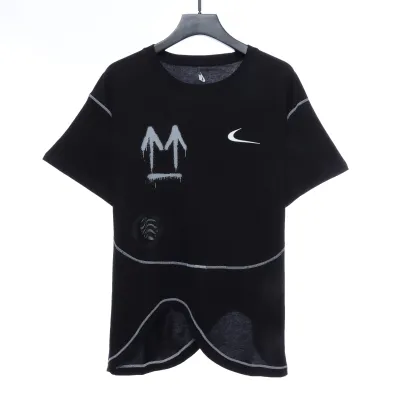 Nike co-branded OW irregular short sleeve black 01