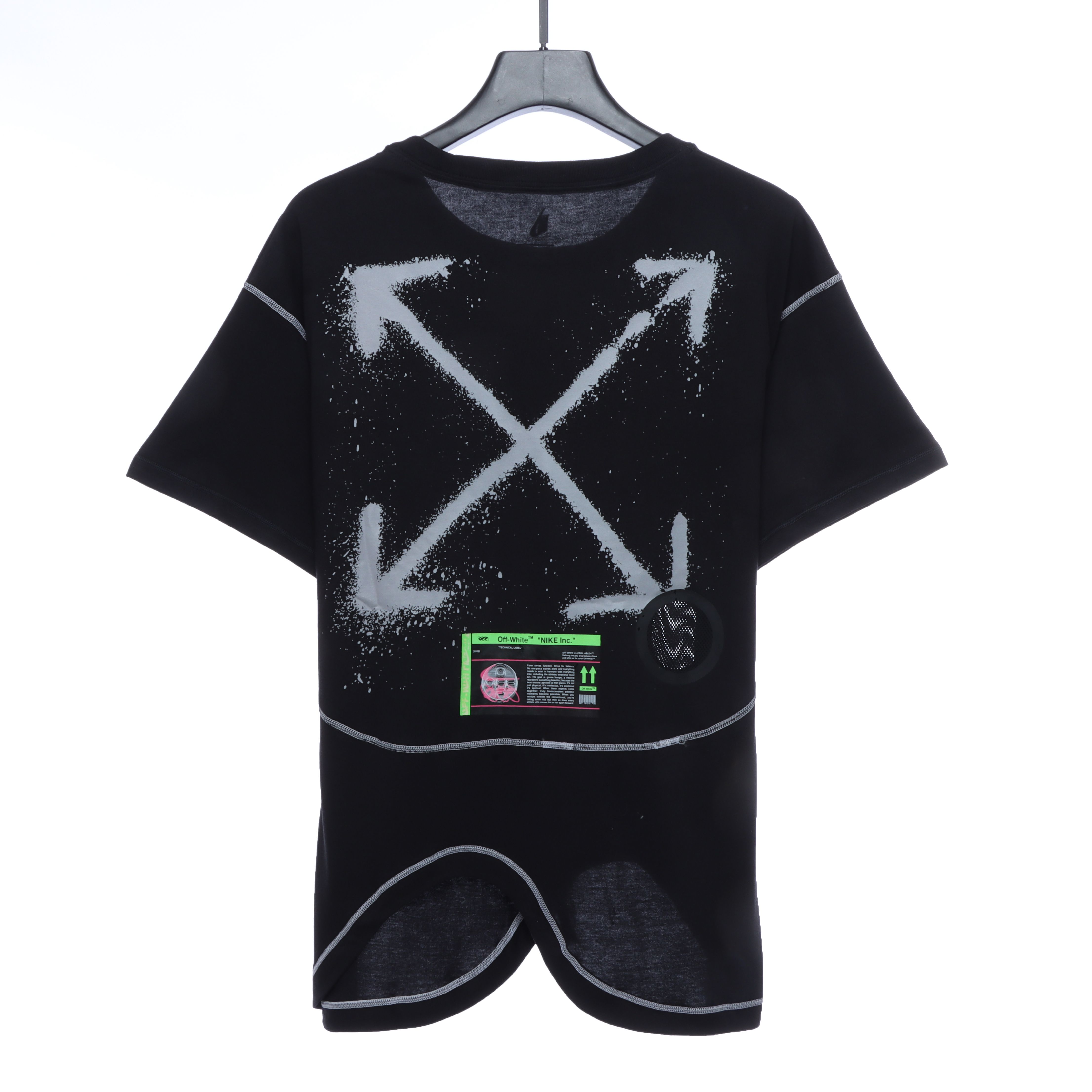 Nike co-branded OW irregular short sleeve black