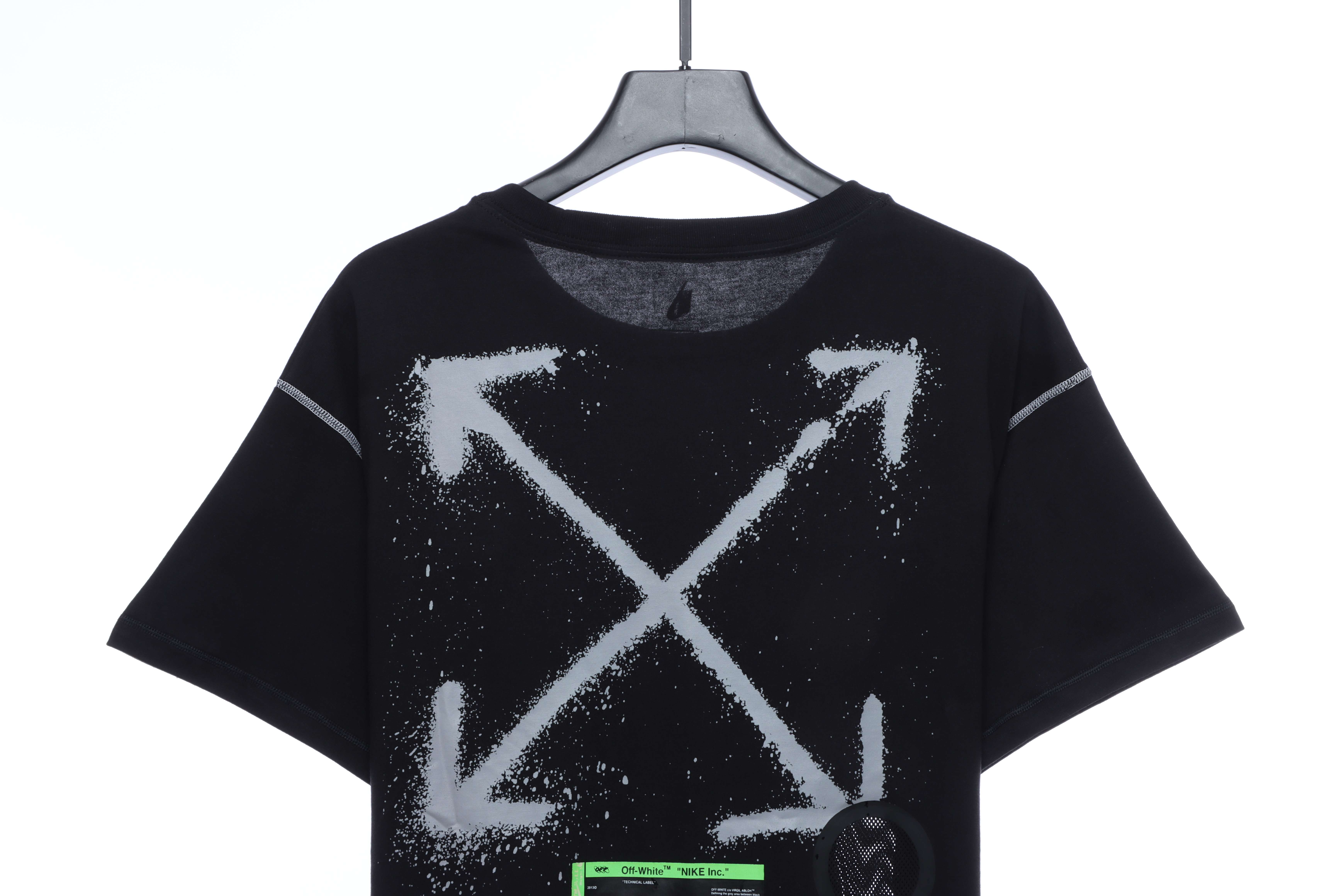 Nike co-branded OW irregular short sleeve black