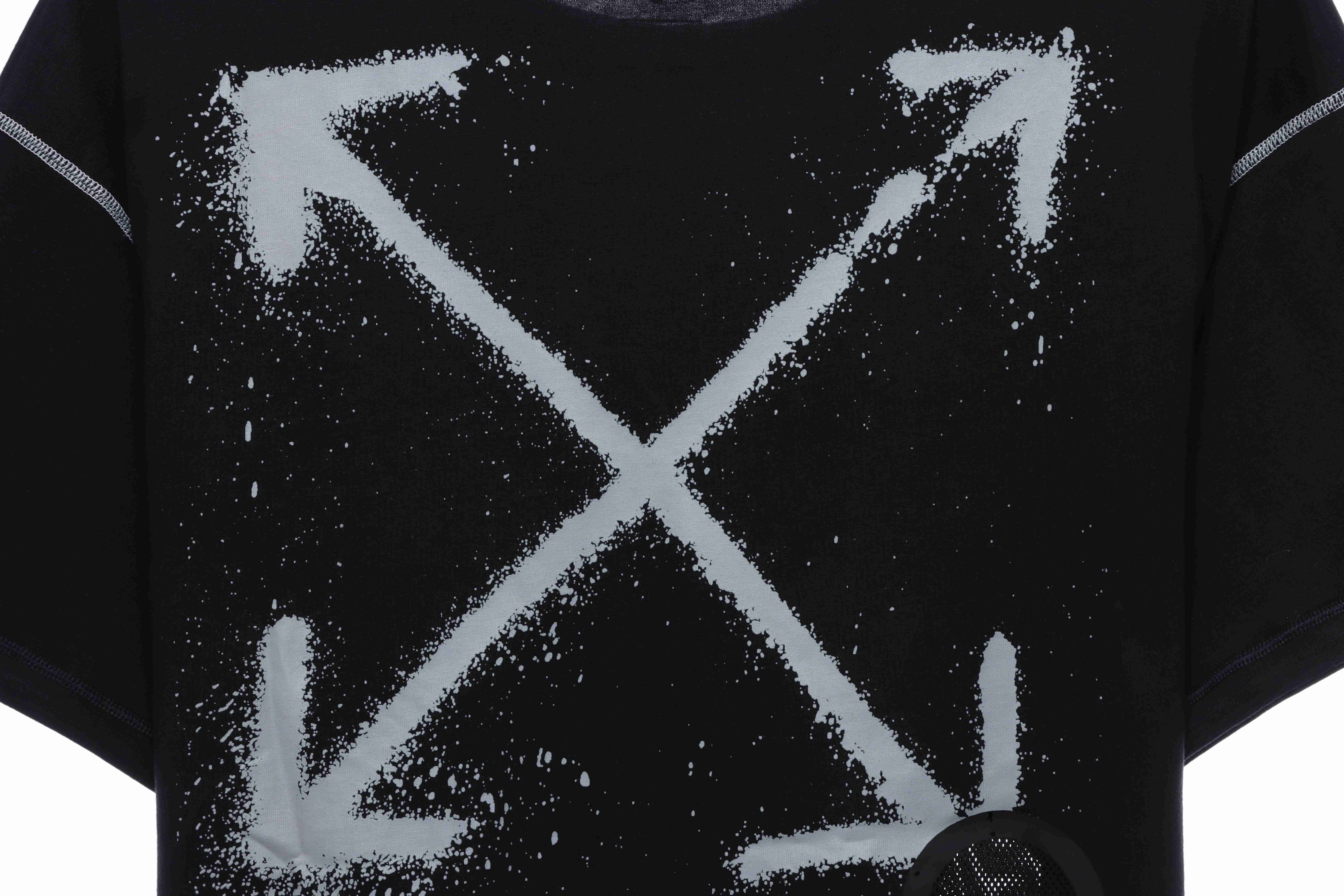 Nike co-branded OW irregular short sleeve black