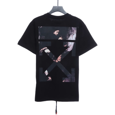 OW Angel Oil Painting Short Sleeve Black 01