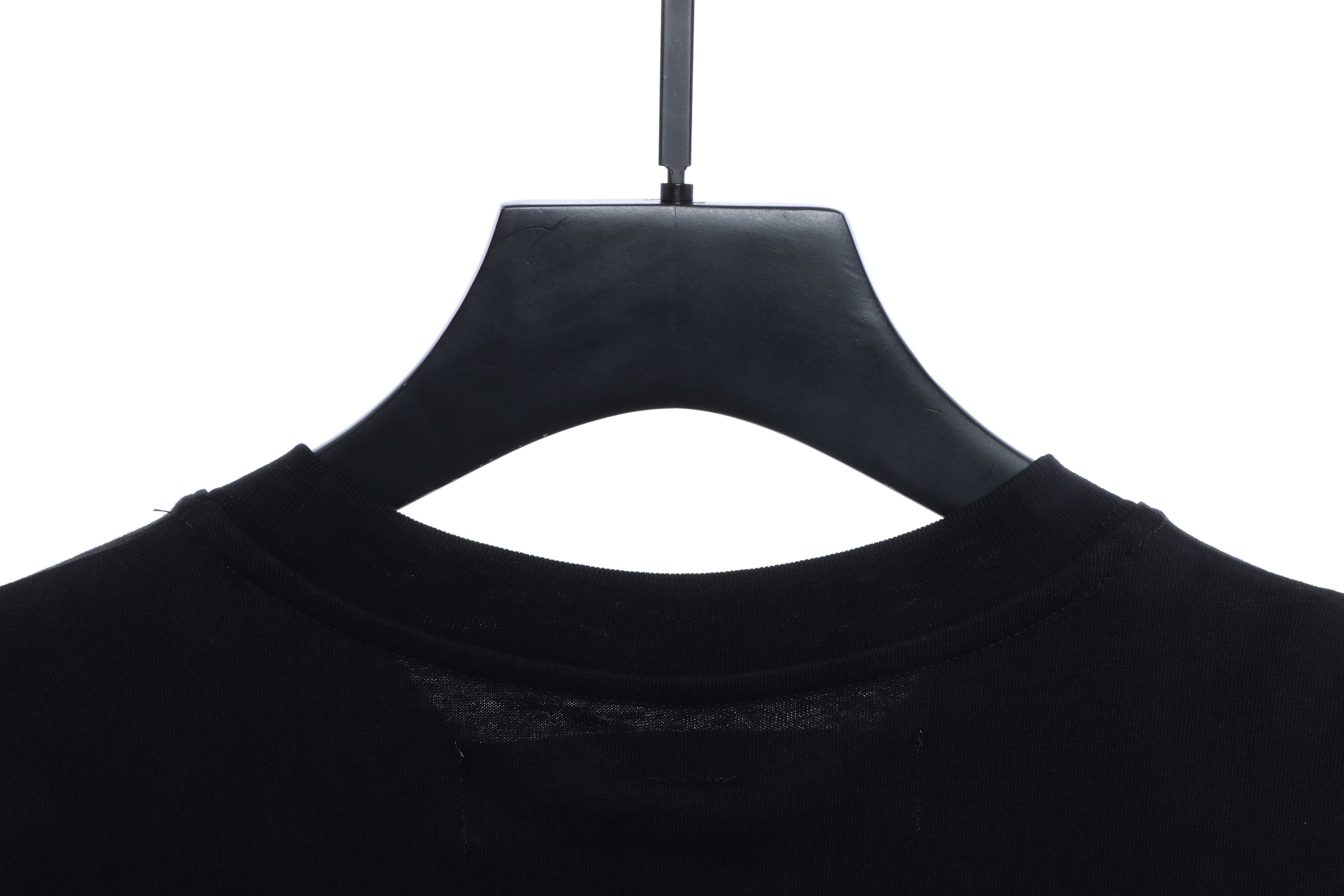 OW Angel Oil Painting Short Sleeve Black