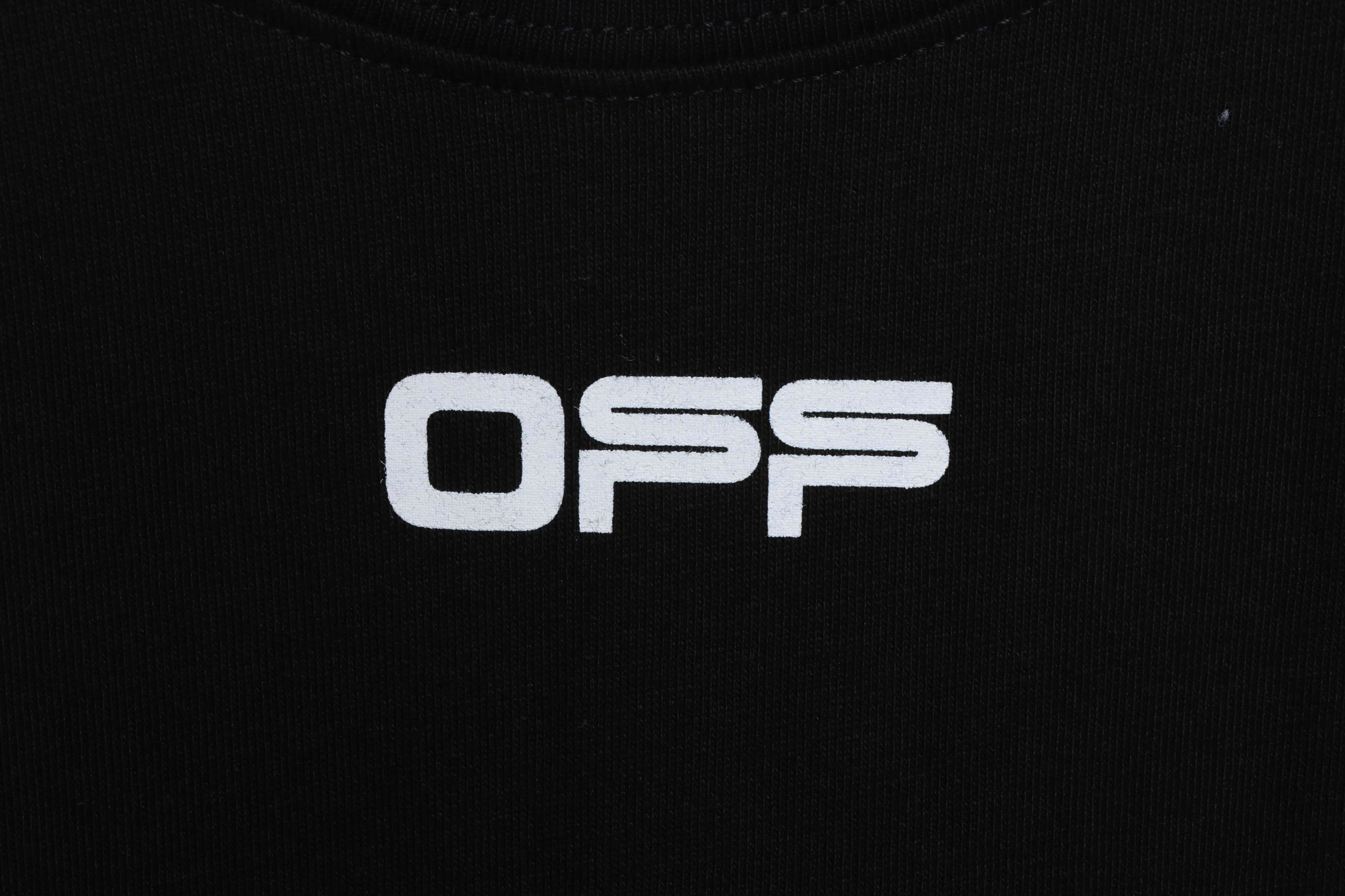 OW Angel Oil Painting Short Sleeve Black