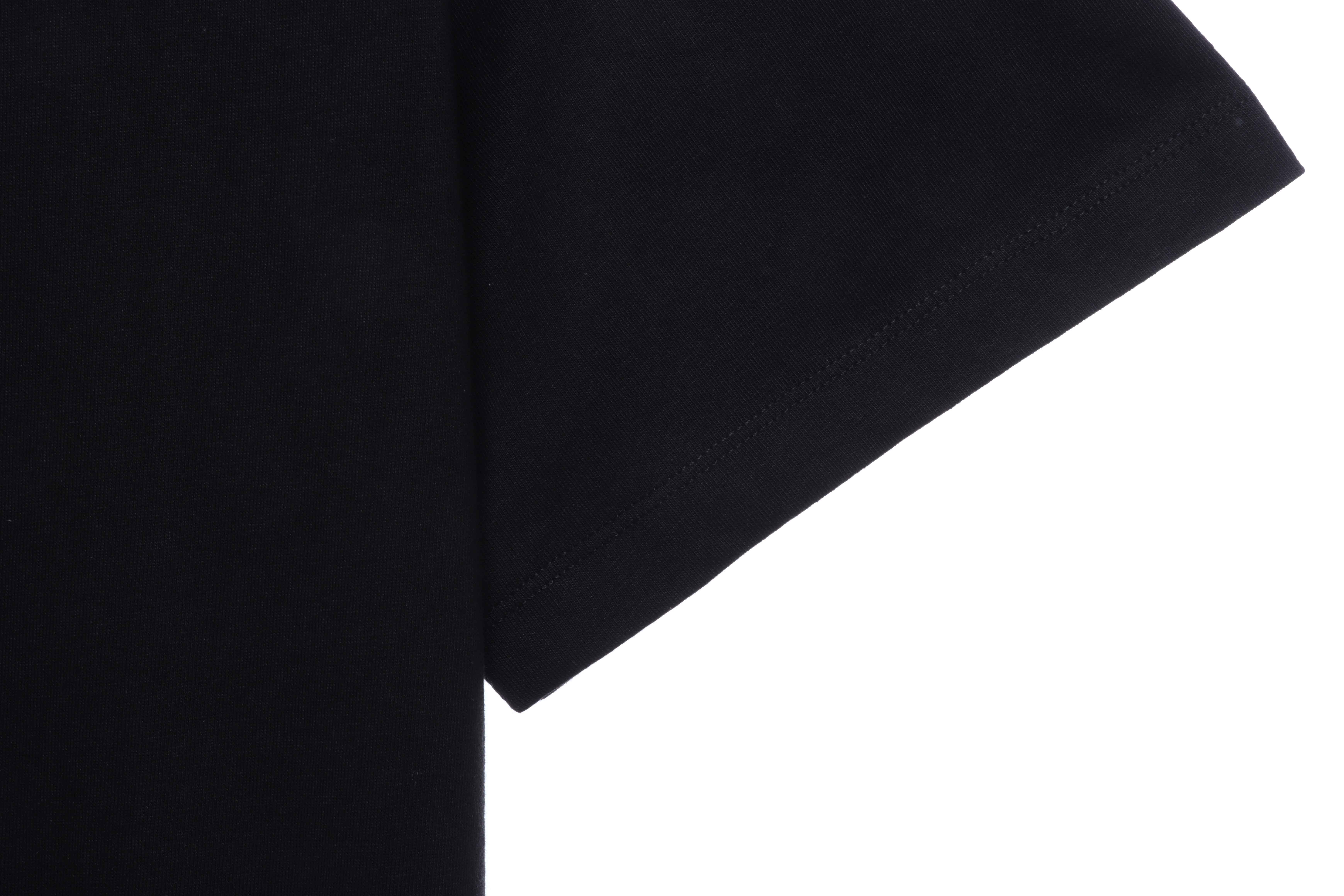 OW Angel Oil Painting Short Sleeve Black