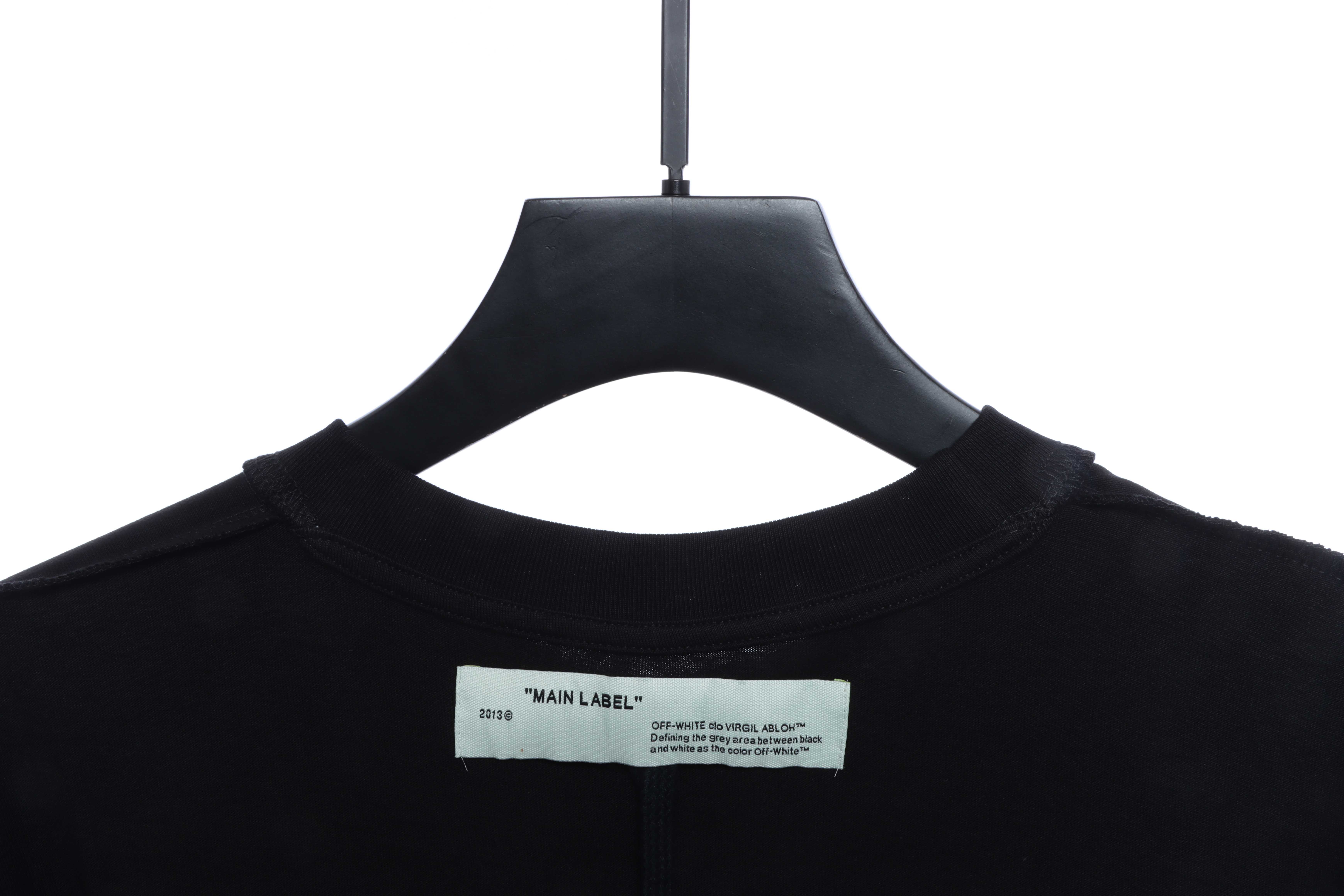 OW Angel Oil Painting Short Sleeve Black