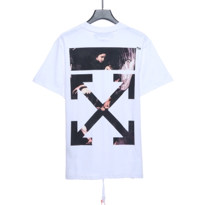 OW Angel Oil Painting Short Sleeve White 01