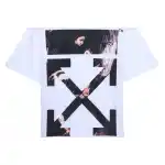 OW Angel Oil Painting Short Sleeve White
