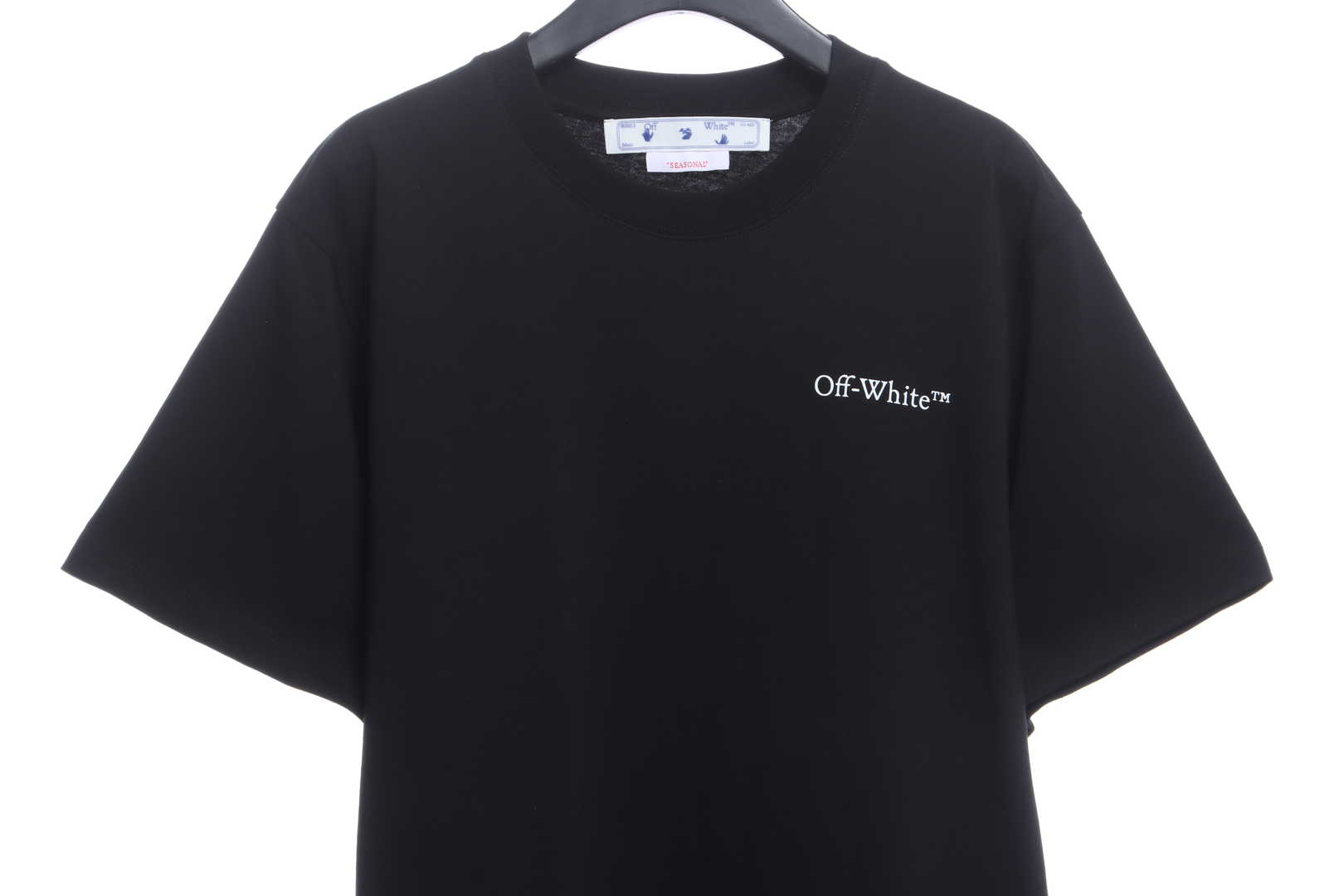 OW Classical Religious Oil Painting Short Sleeve Black