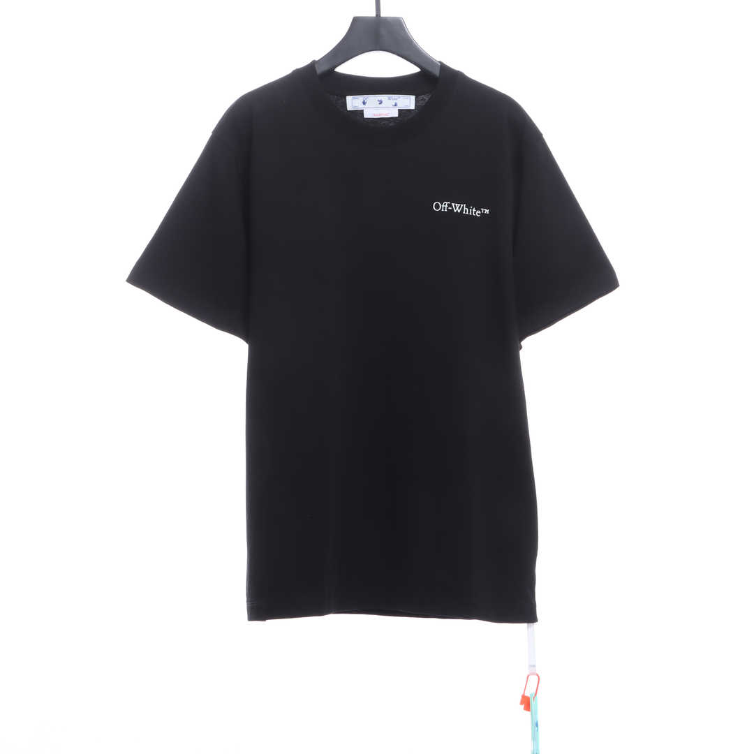 OW Classical Religious Oil Painting Short Sleeve Black