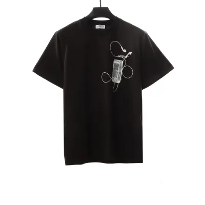 OW digital earphones arrow print short sleeves 01