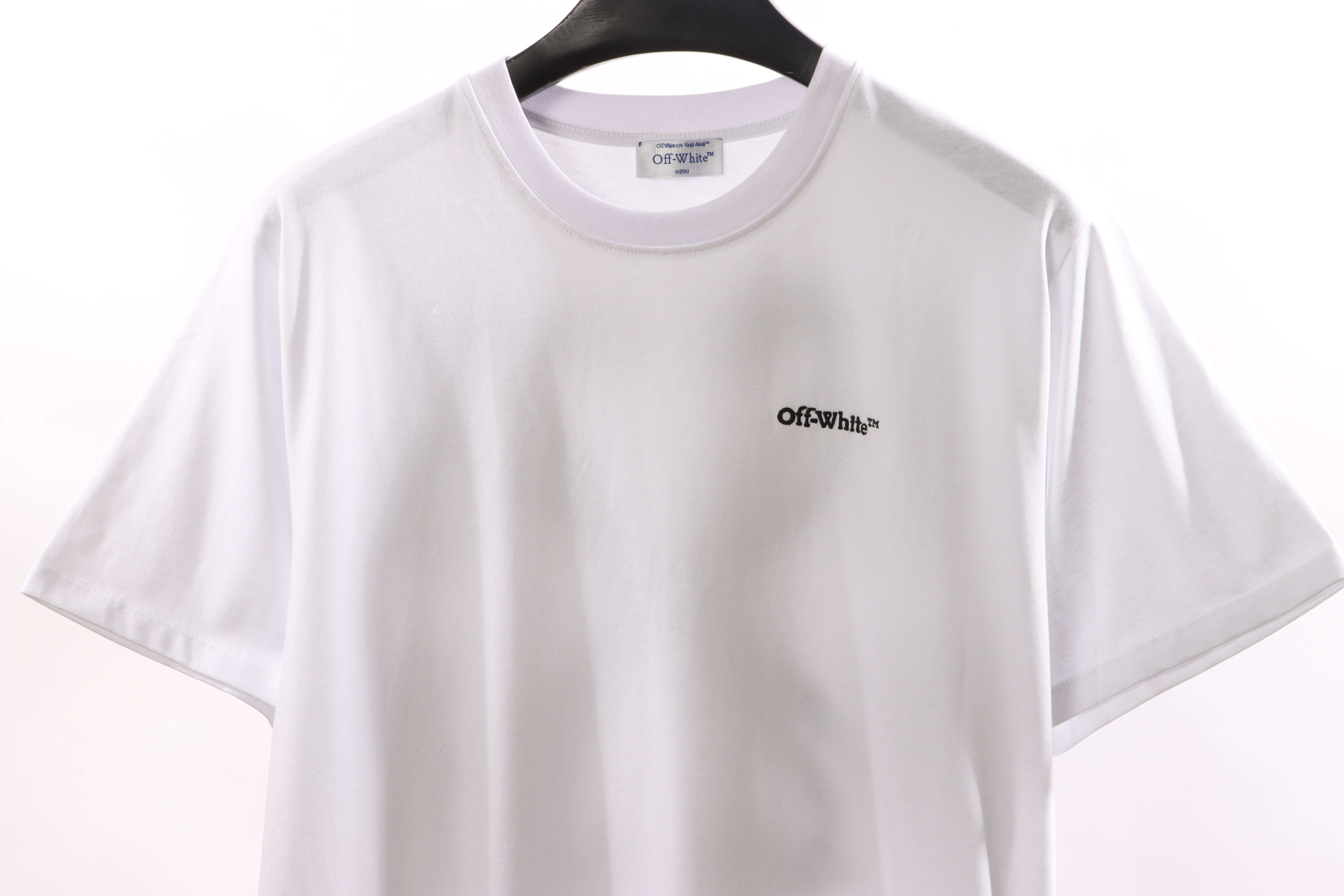 OW embroidered arrow short sleeves White