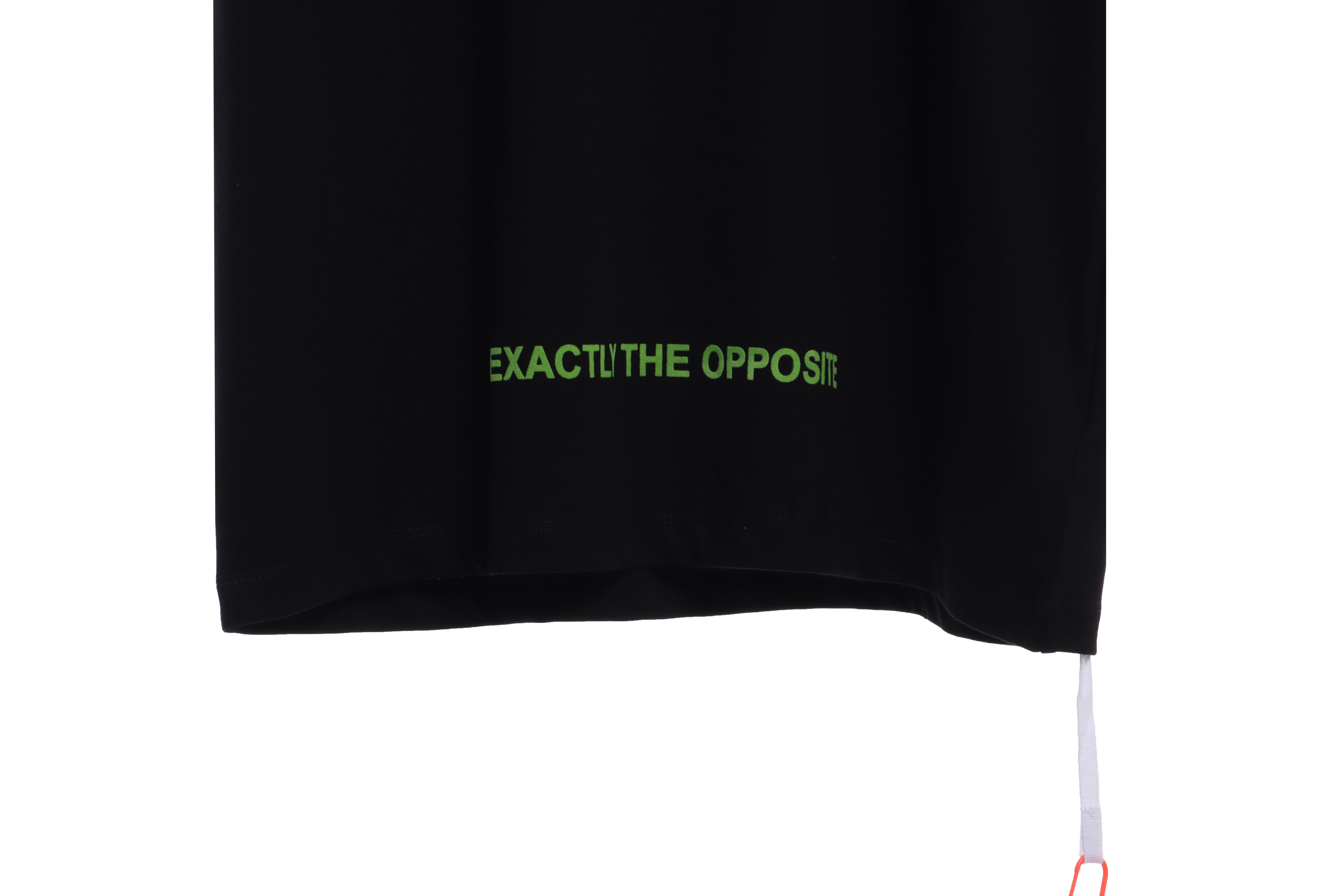 OW embroidered flocking print short sleeves (special offer) black