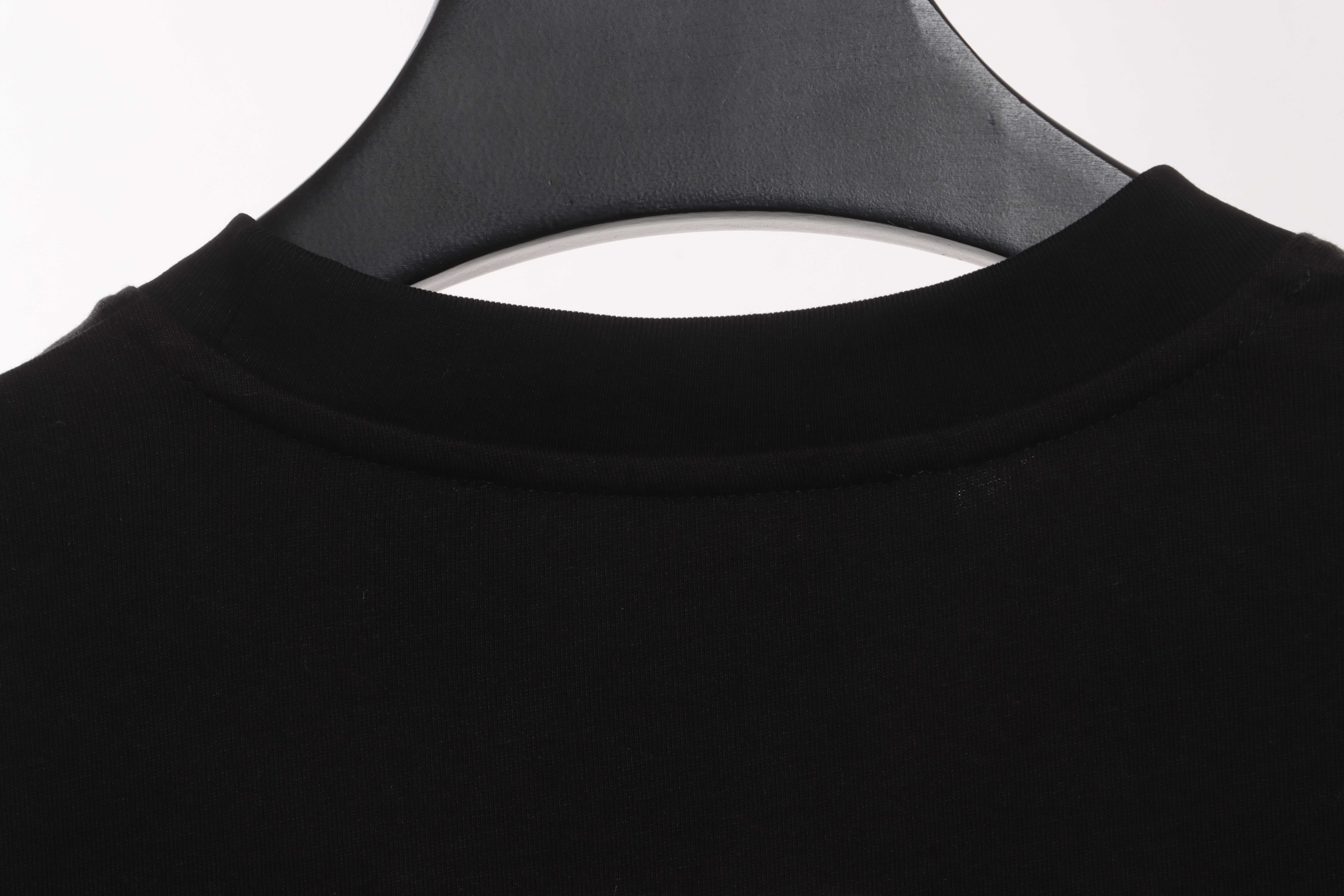 OW embroidered logo arrow slogan short sleeve black