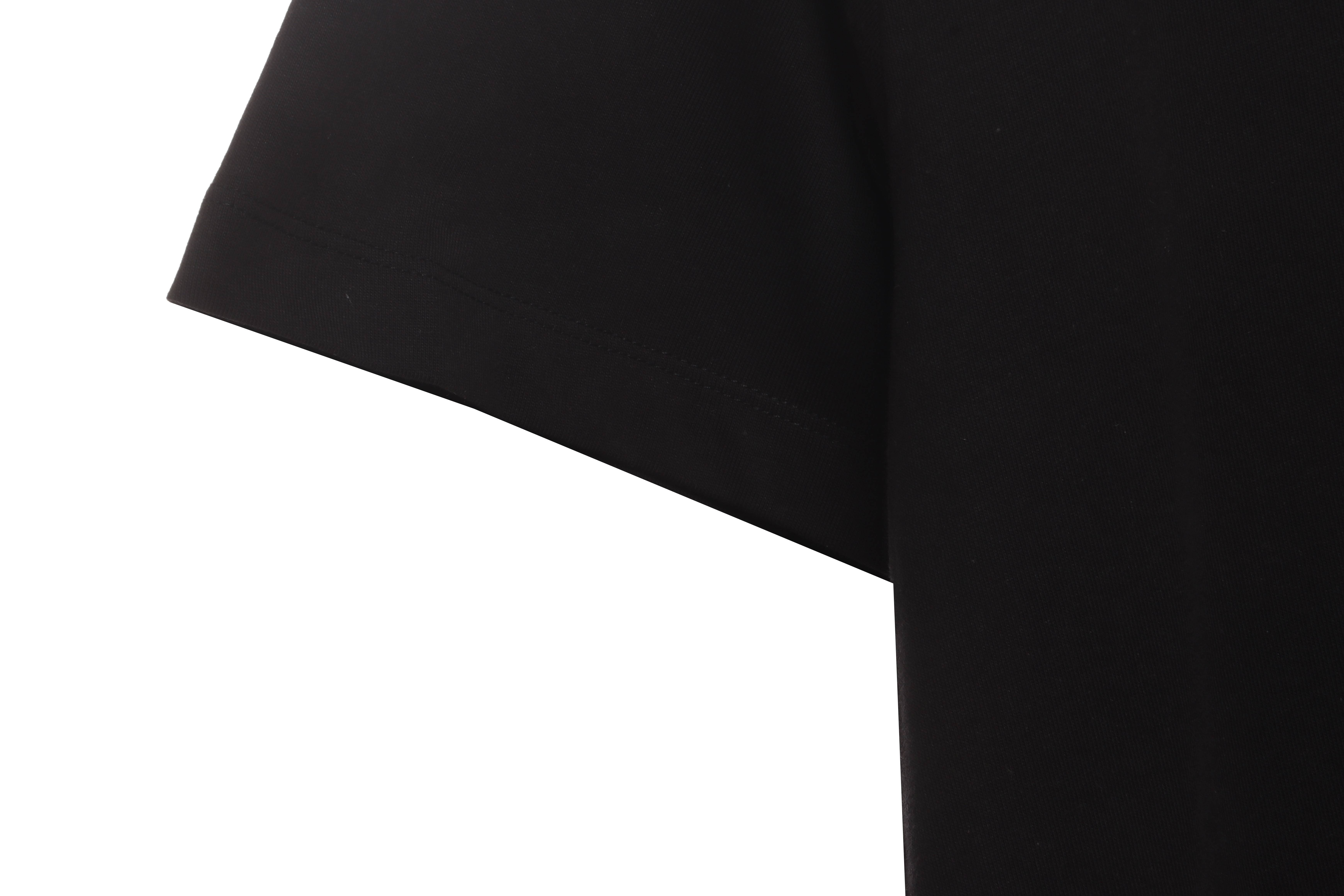 OW embroidered logo arrow slogan short sleeve black