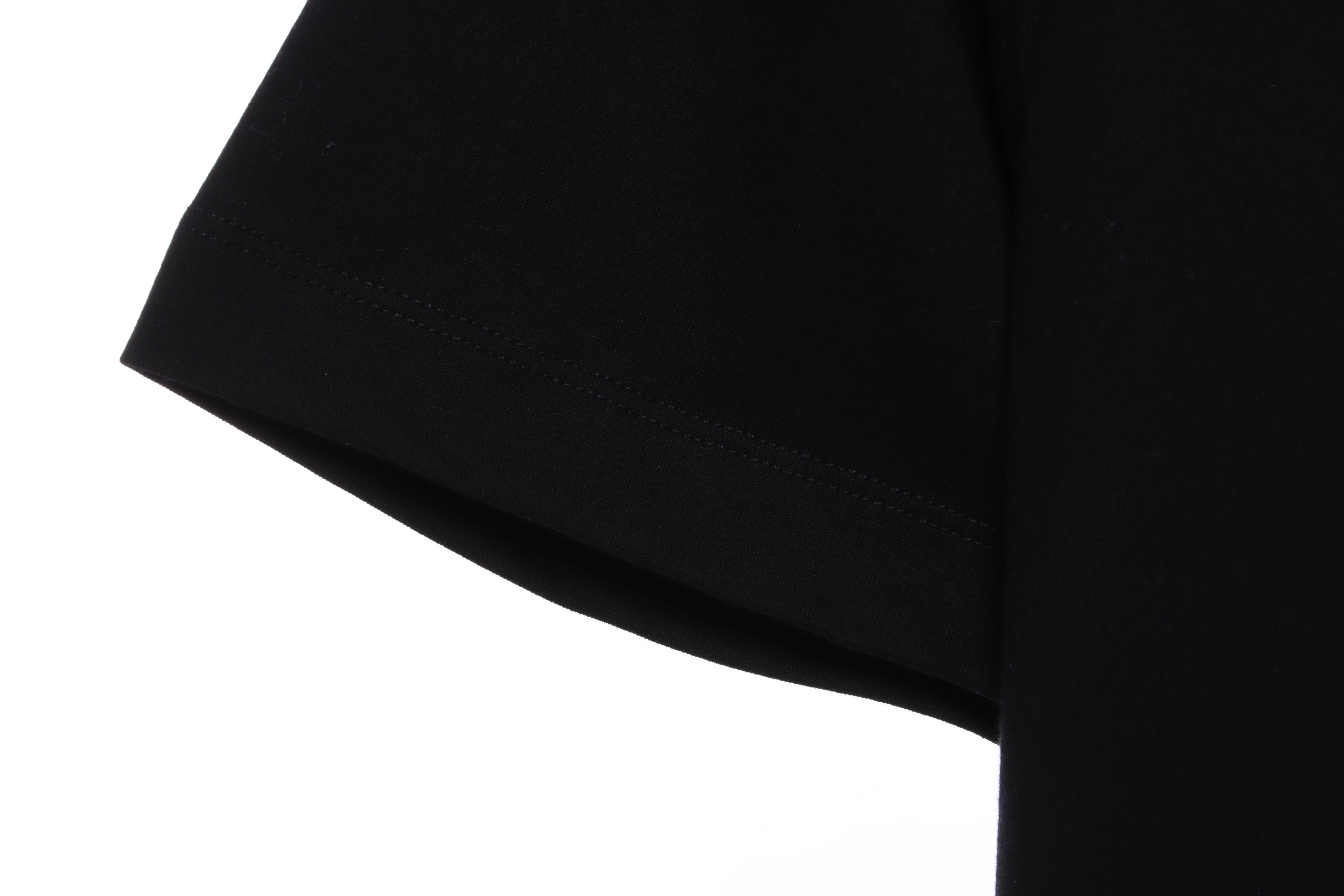 OW environmentally friendly ink hand-painted colorful graffiti short sleeve black