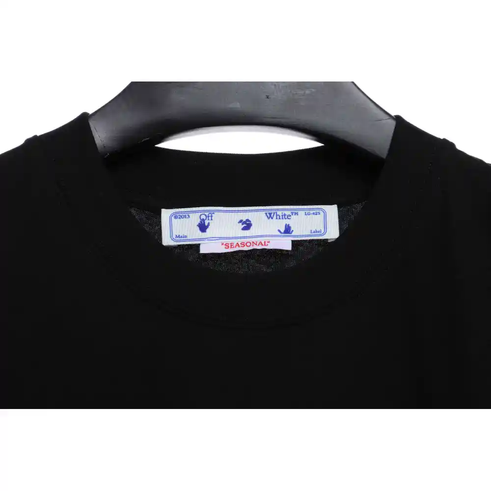OW environmentally friendly ink hand-painted colorful graffiti short sleeve black