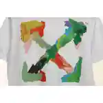 OW Environmentally friendly ink hand-painted colorful graffiti short sleeves white