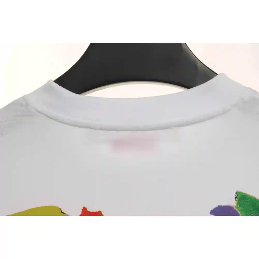 OW Environmentally friendly ink hand-painted colorful graffiti short sleeves white