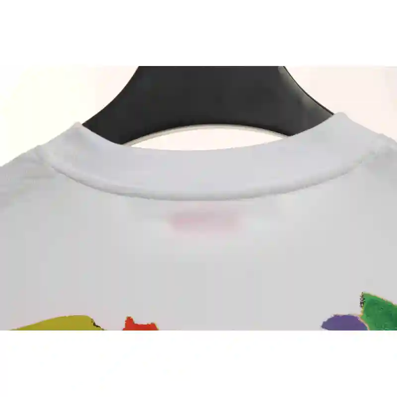 OW Environmentally friendly ink hand-painted colorful graffiti short sleeves white