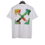 OW Environmentally friendly ink hand-painted colorful graffiti short sleeves white