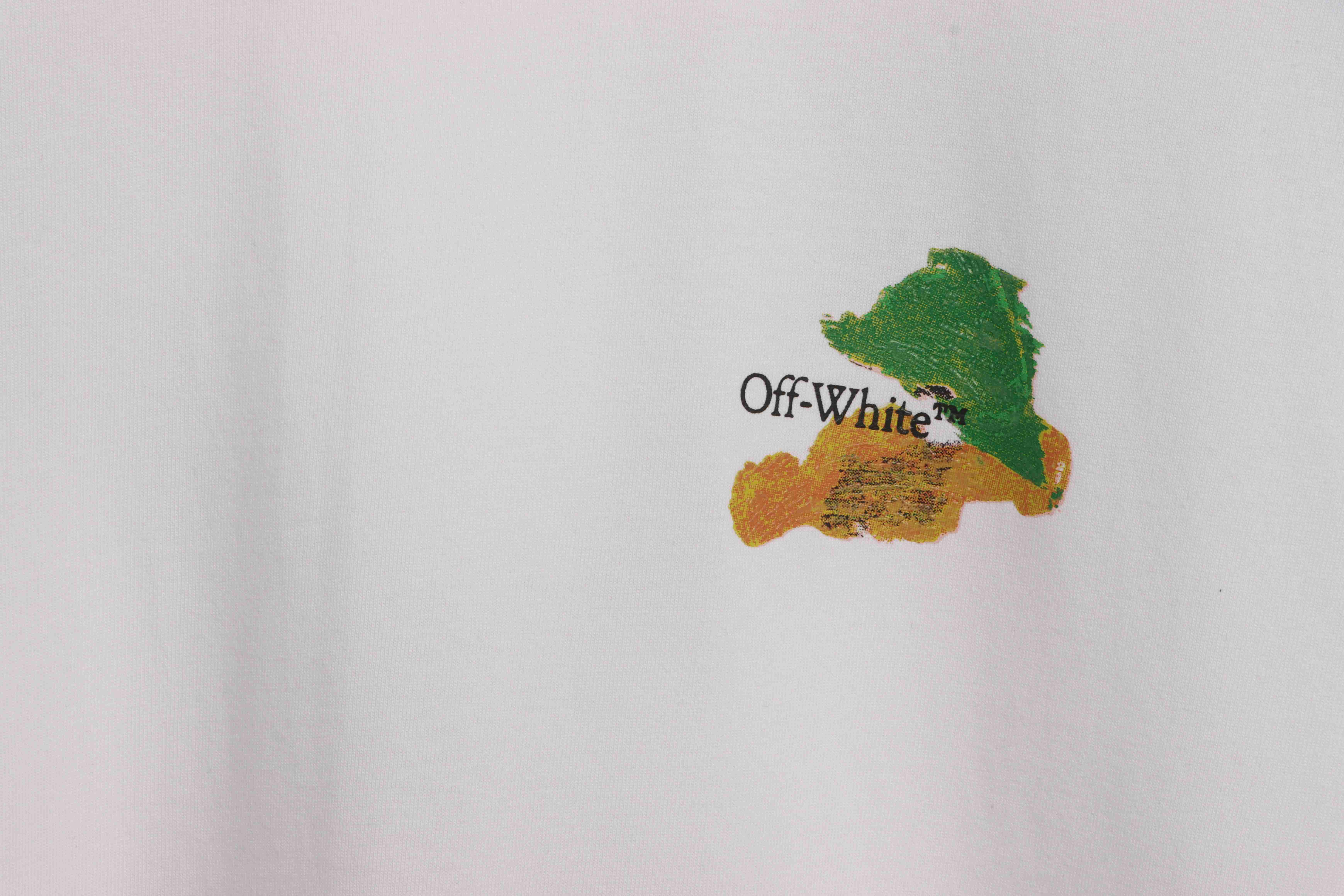 OW Environmentally friendly ink hand-painted colorful graffiti short sleeves white