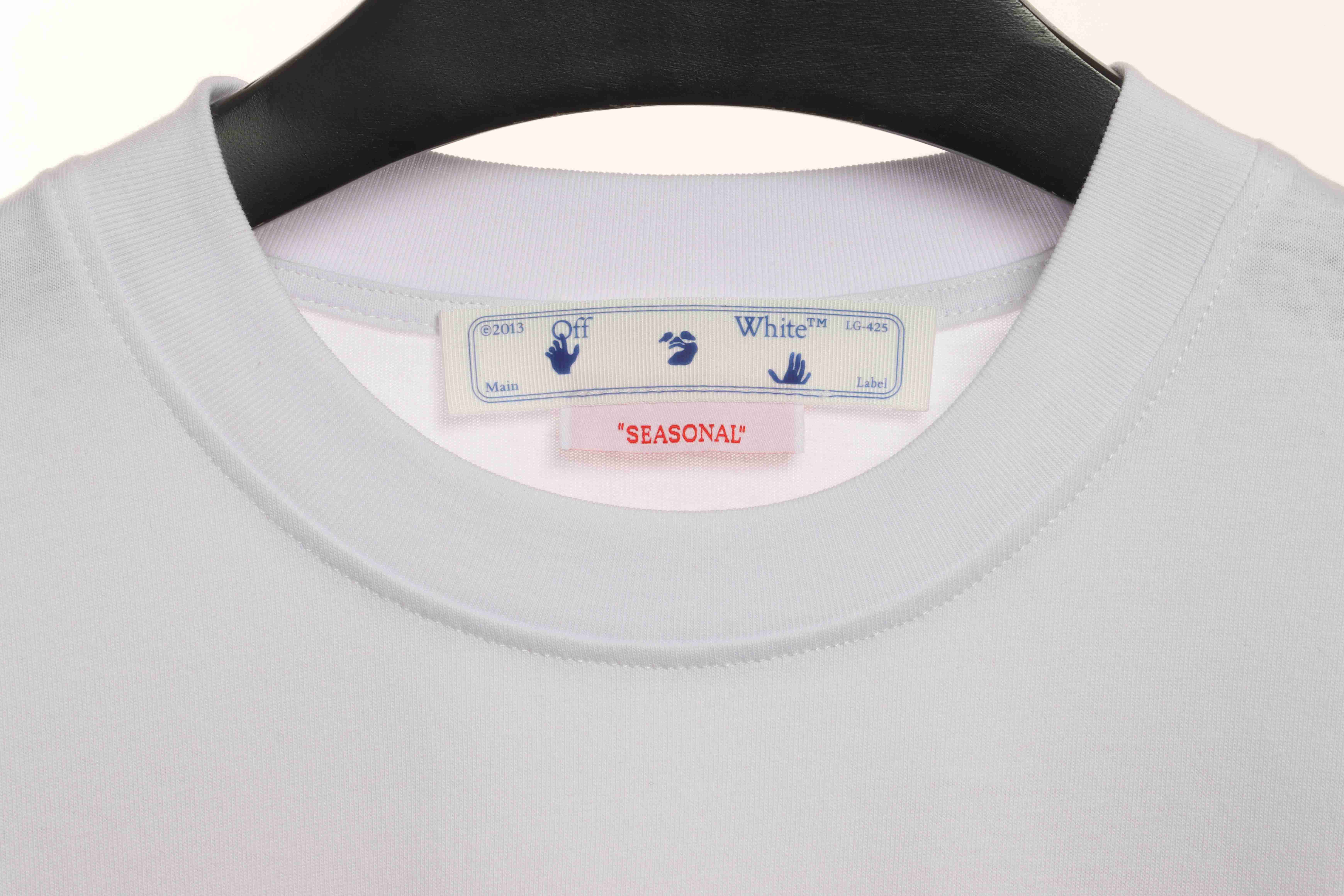 OW Environmentally friendly ink hand-painted colorful graffiti short sleeves white