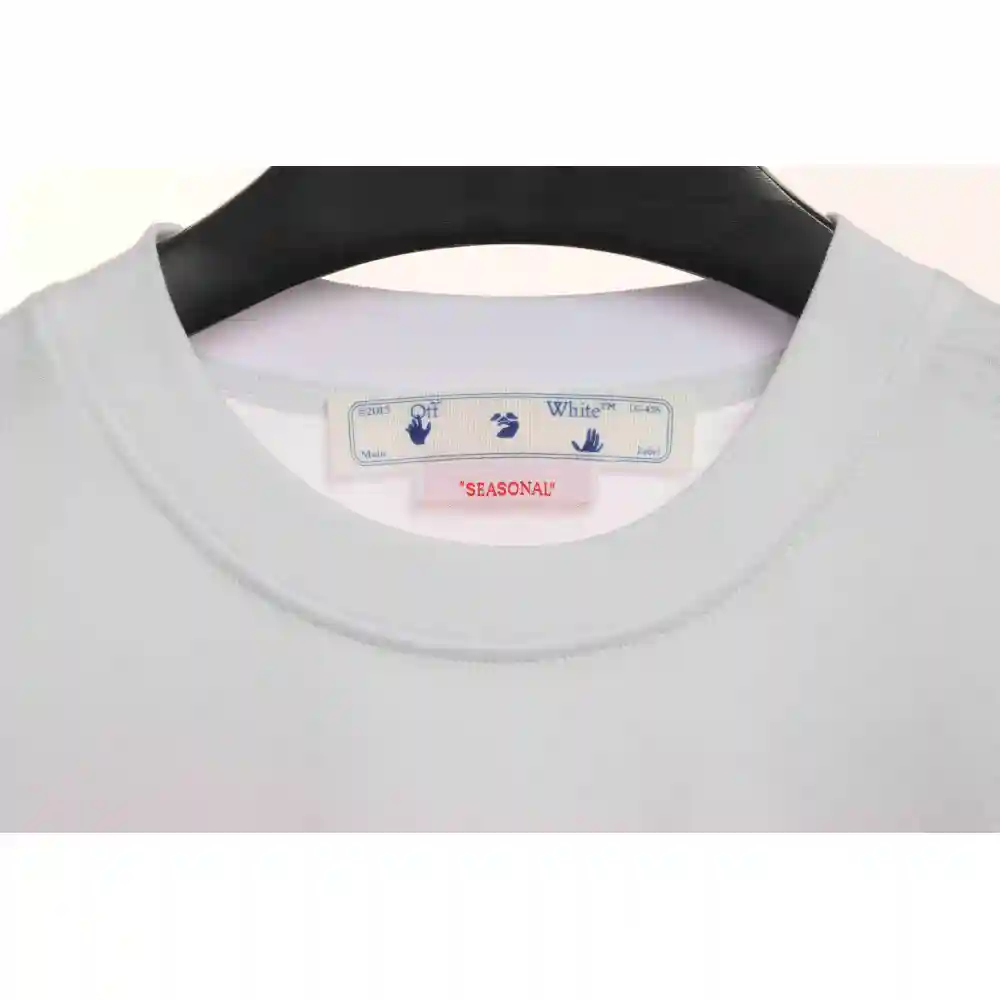 OW Environmentally friendly ink hand-painted colorful graffiti short sleeves white