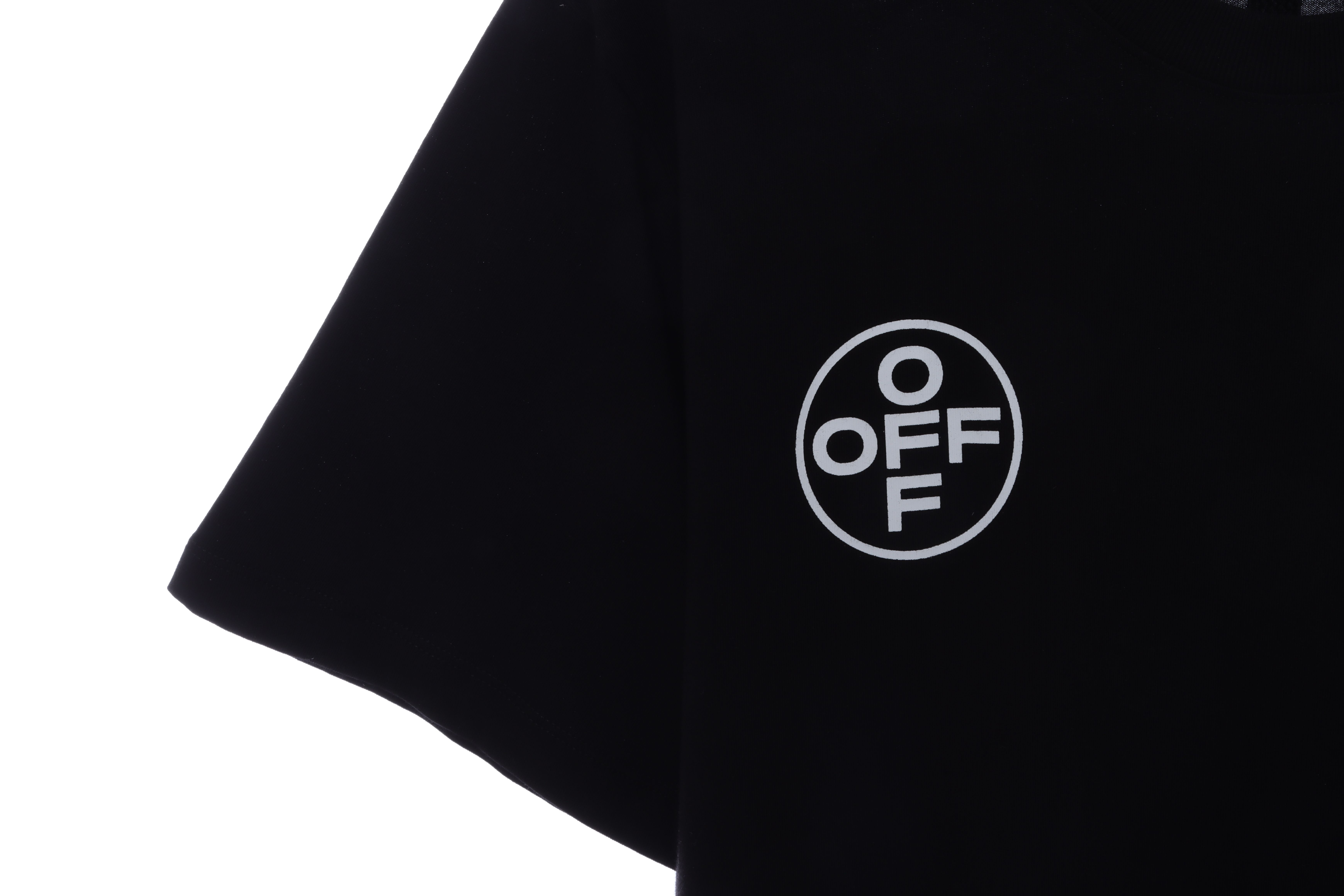 OW Graffiti Pink Arrow Short Sleeve Black